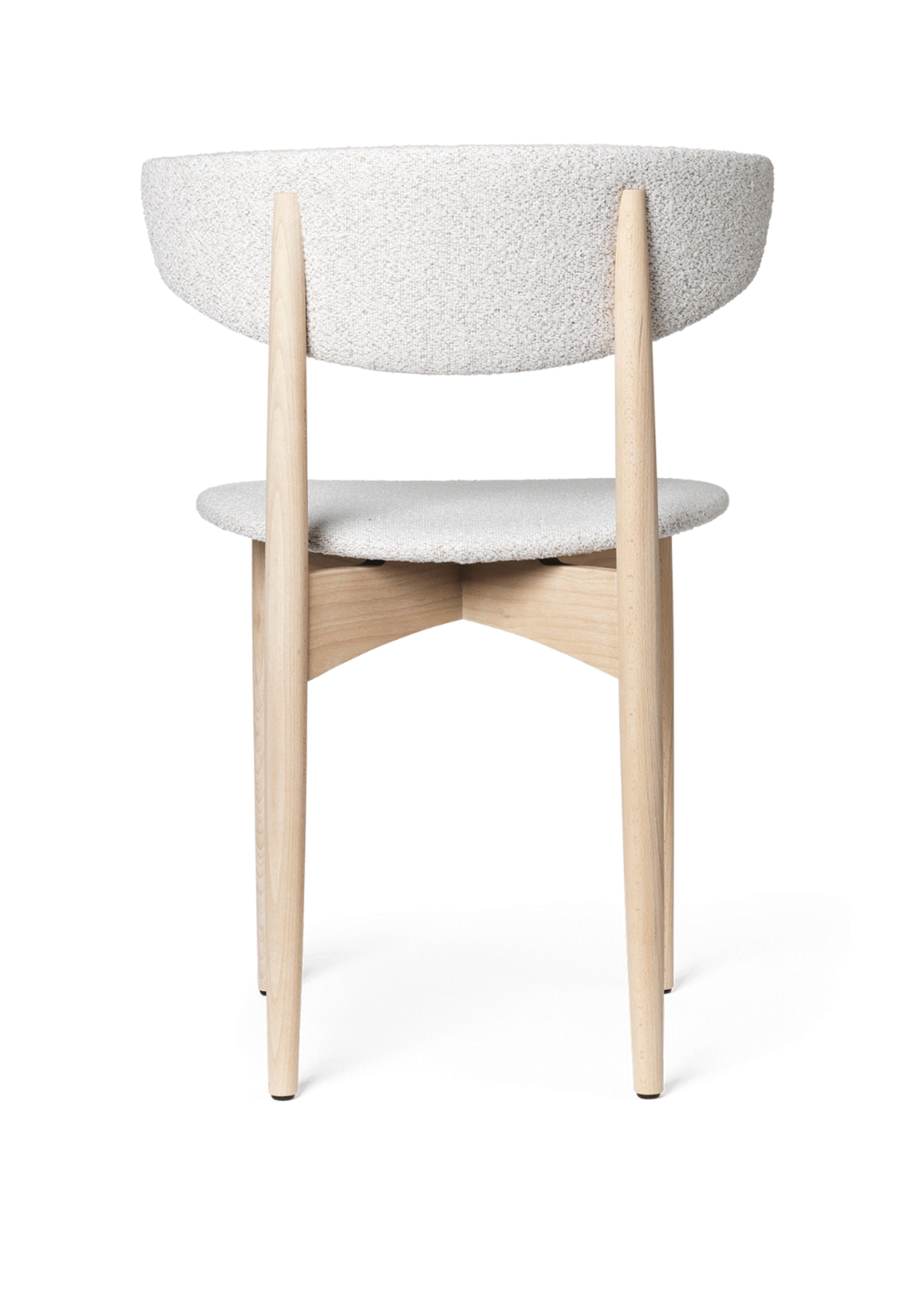 Ferm Living - - Herman Dining Chair - Wooden Frame - Upholstery seat - Beech/Off-white