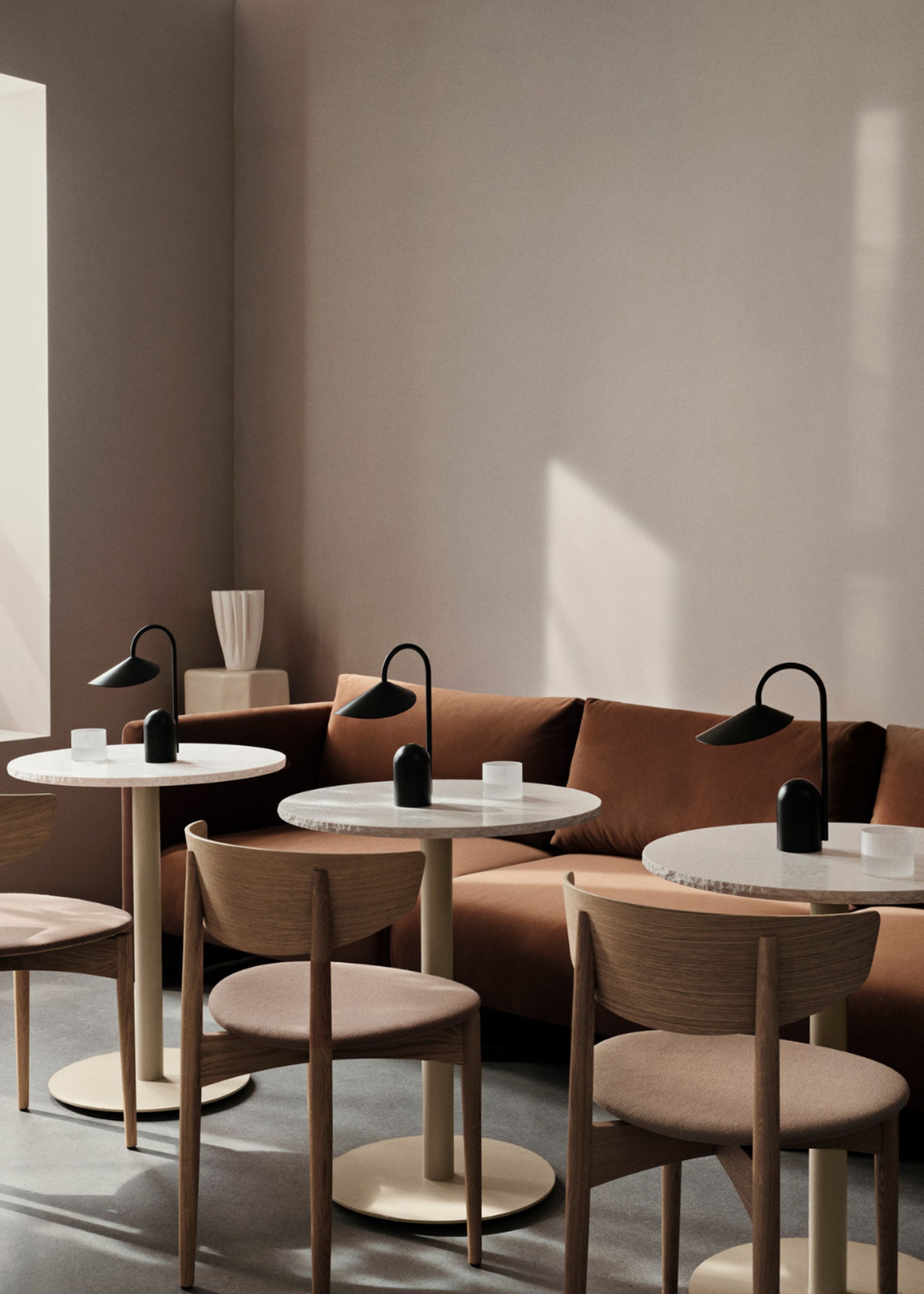 Ferm Living - - Herman Dining Chair - Wooden Frame - Upholstery seat - Oak/244