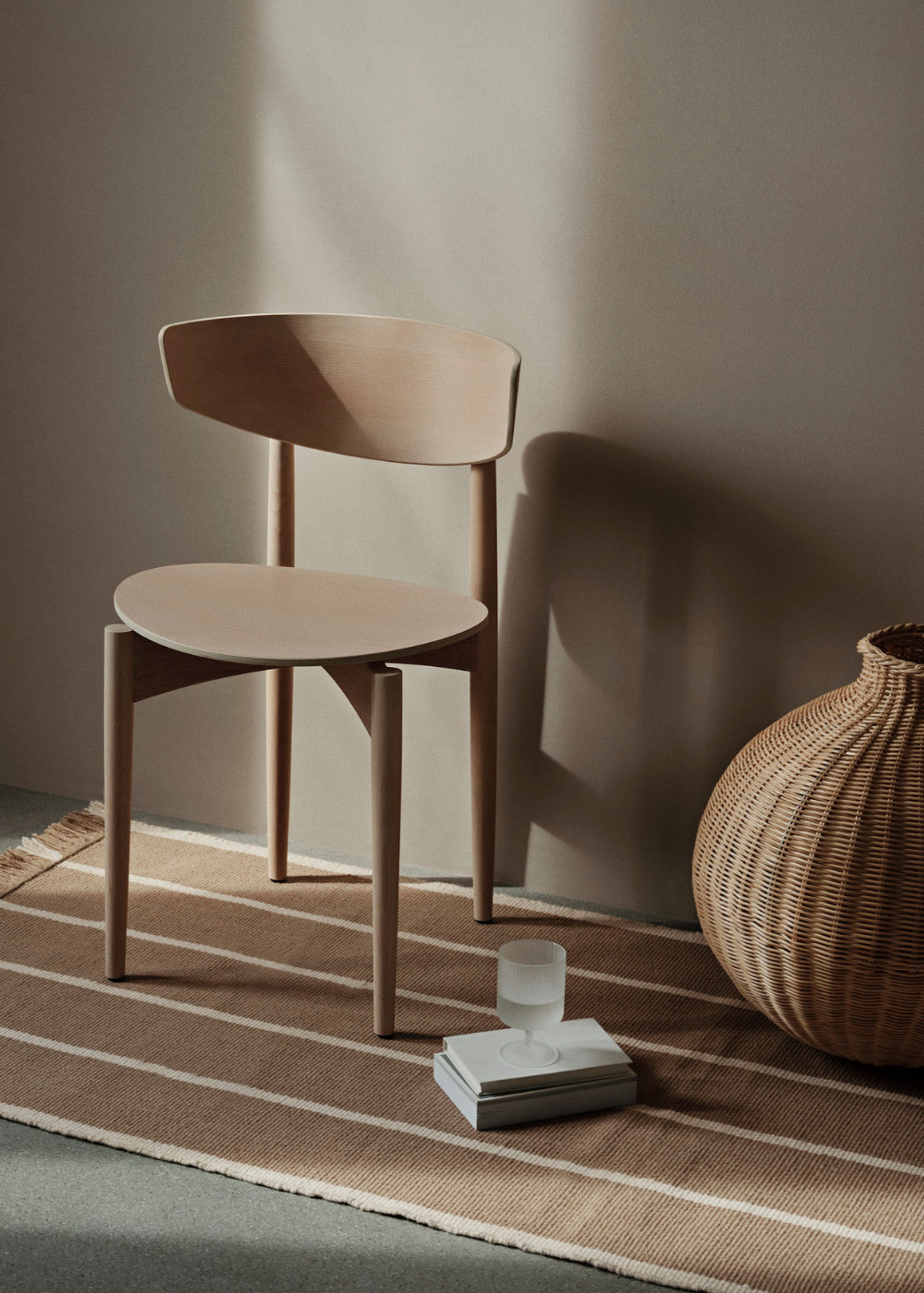 Ferm Living - - Herman Dining Chair - Wooden Frame - White Oiled Beech