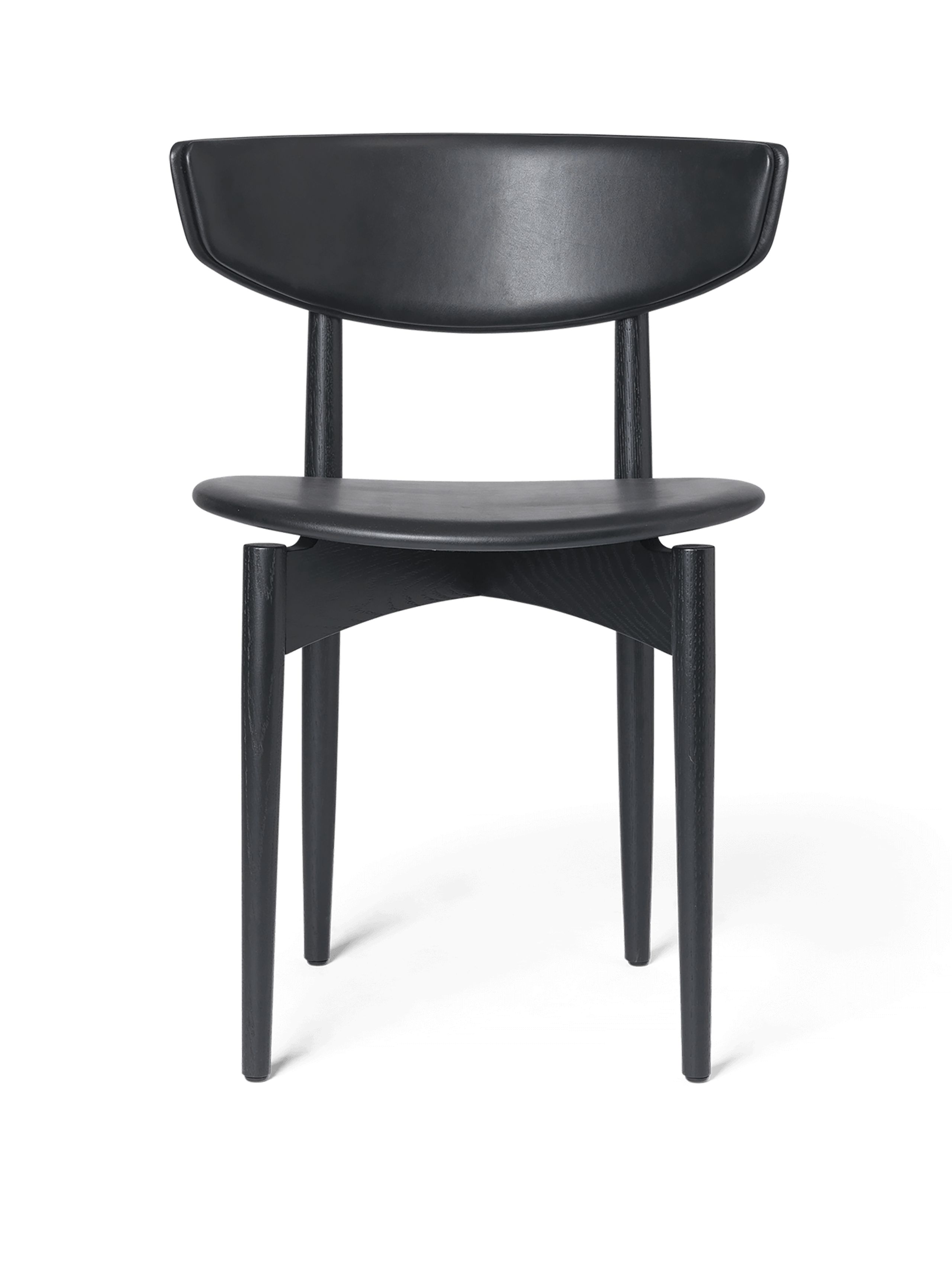 Ferm Living - Jedálenská stolička - Herman Dining Chair - Wooden Frame - Wo Uph Vegea - Black/Black