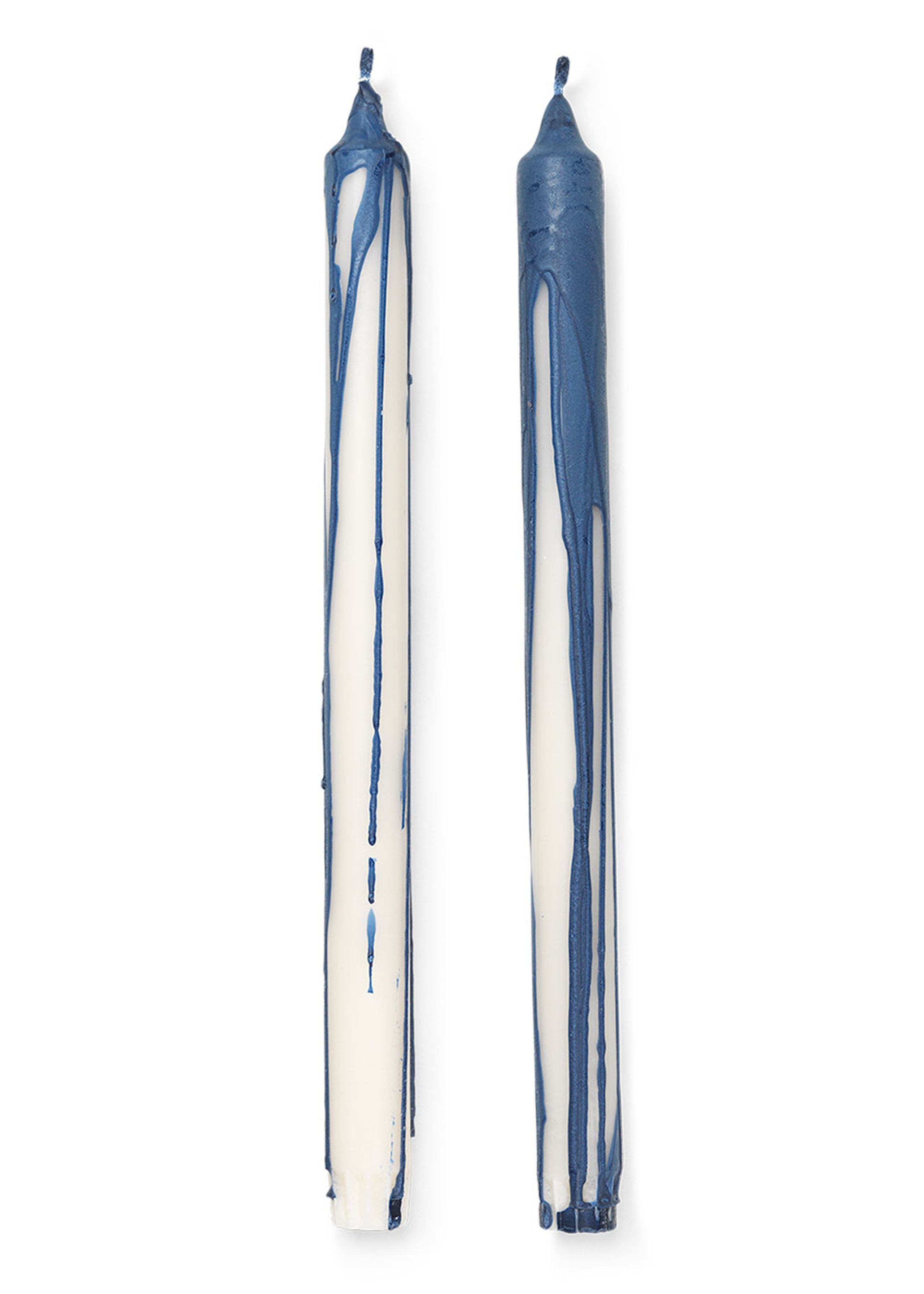 Ferm Living - Kerzen - Dryp Candles - Set of 2 - Deep Blue