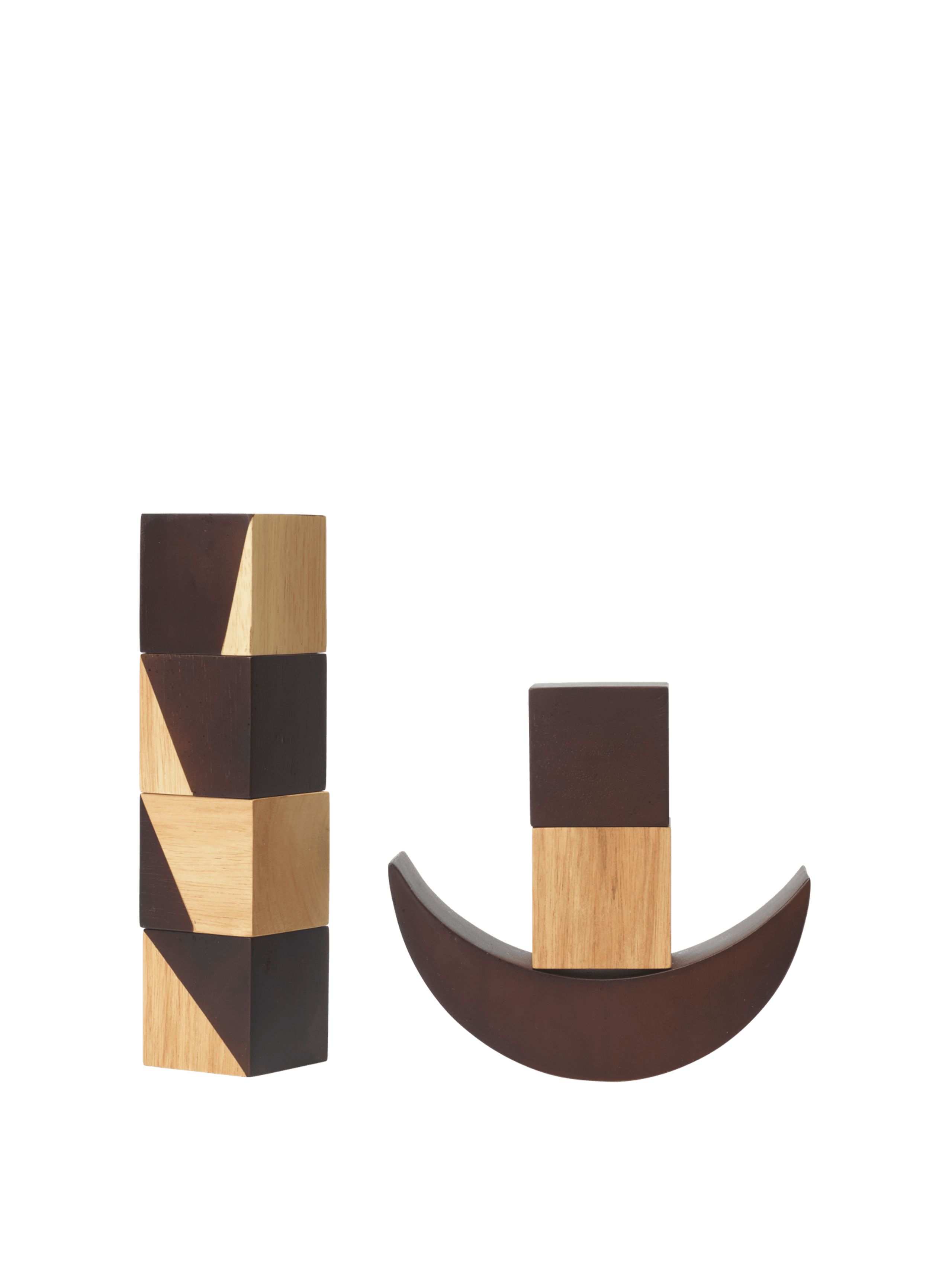 Ferm Living - Dust broom - Phase Building Blocks - Natural/Dark stained