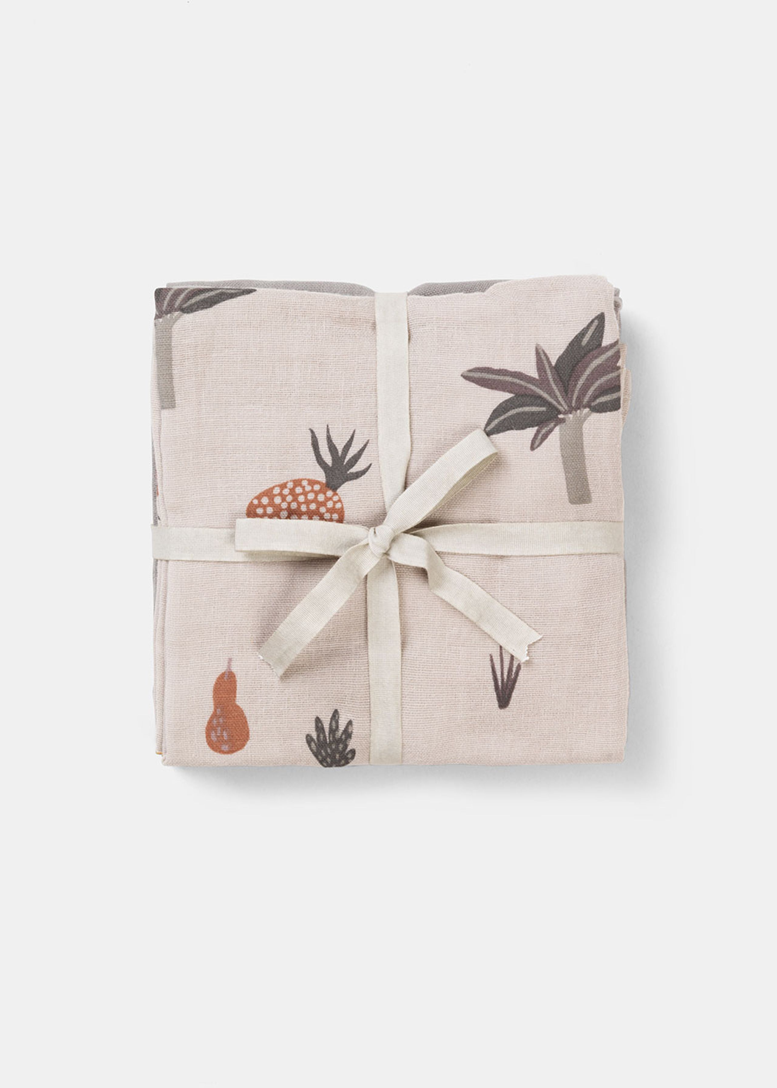 Ferm Living - Feuille de poussière - Muslin Squares - Set of 3 - Fruiticana