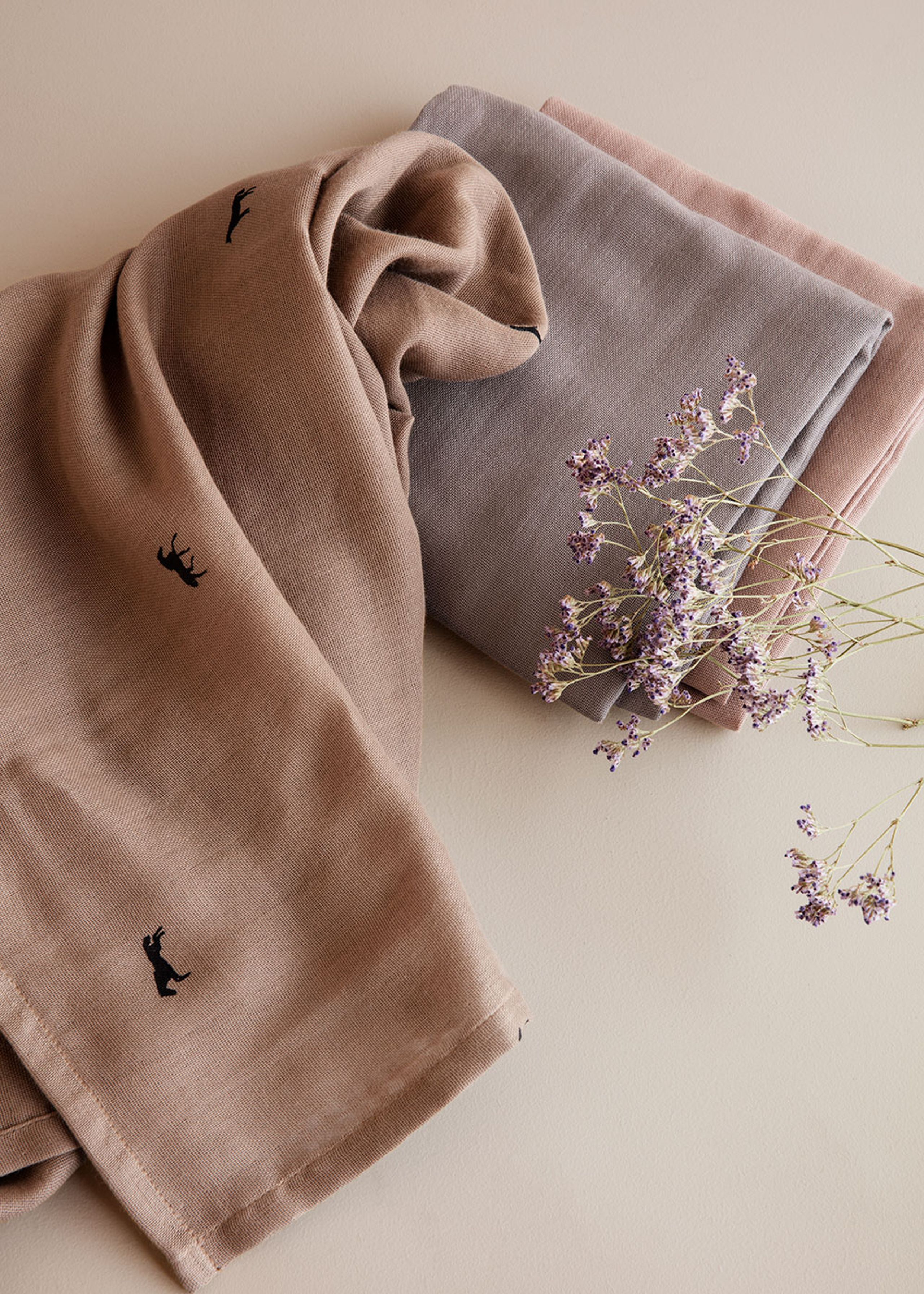 Ferm Living - Feuille de poussière - Muslin Squares - Set of 3 - Horse