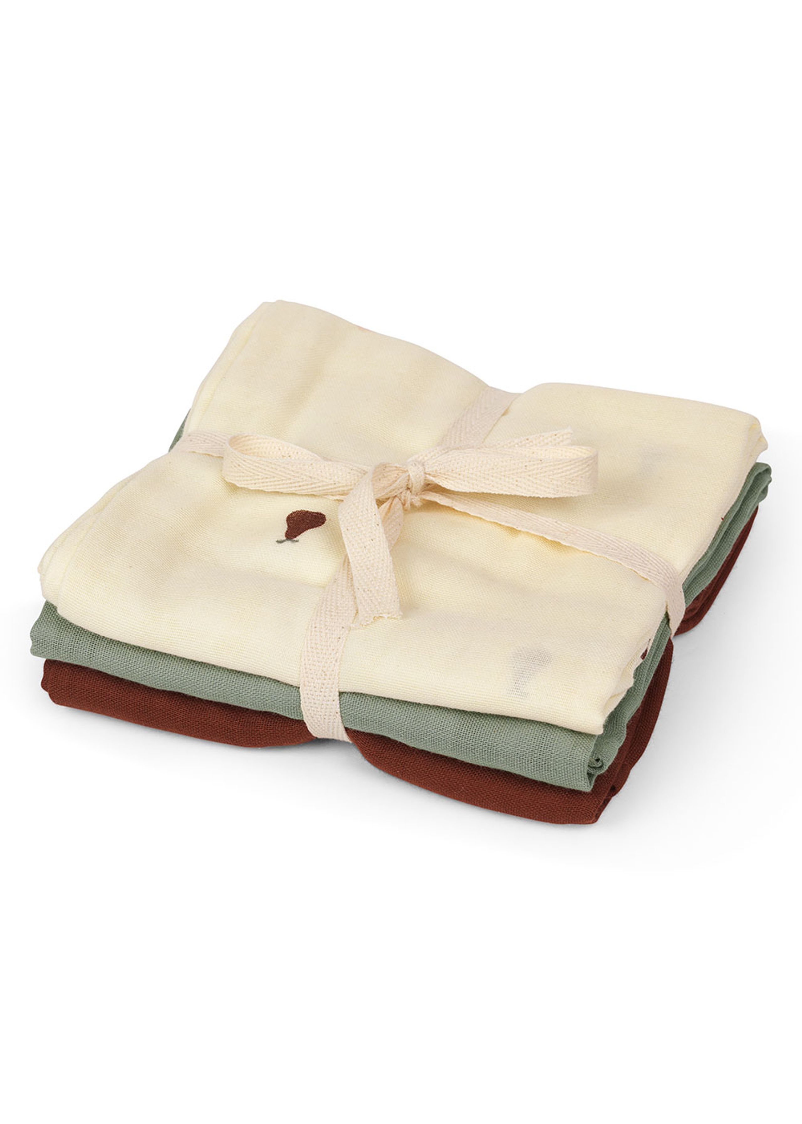 Ferm Living - Cloth Diapers - Muslin Squares - Set of 3 - Pear