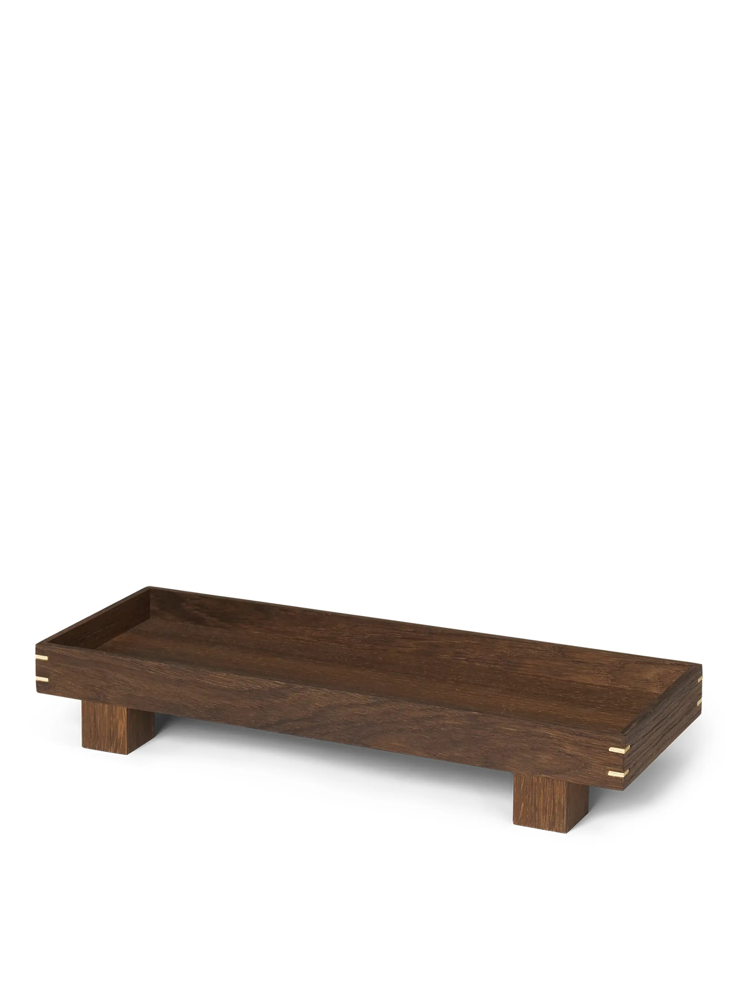 Ferm Living - Étui en lin - Bon Wooden Tray - X Small - Smoked Oak
