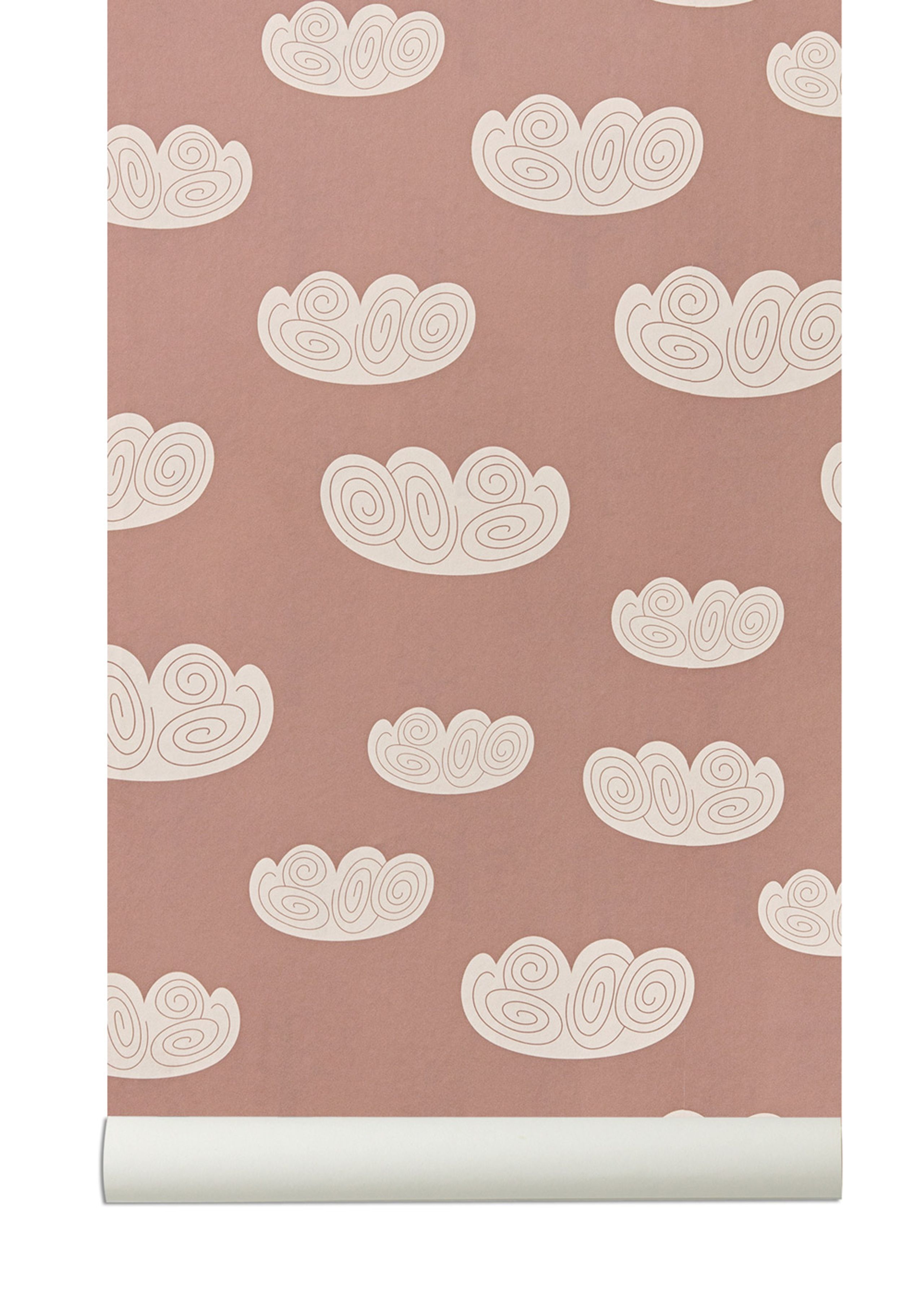 Ferm Living - Wallpaper - Cloud Wallpaper - Rose/White