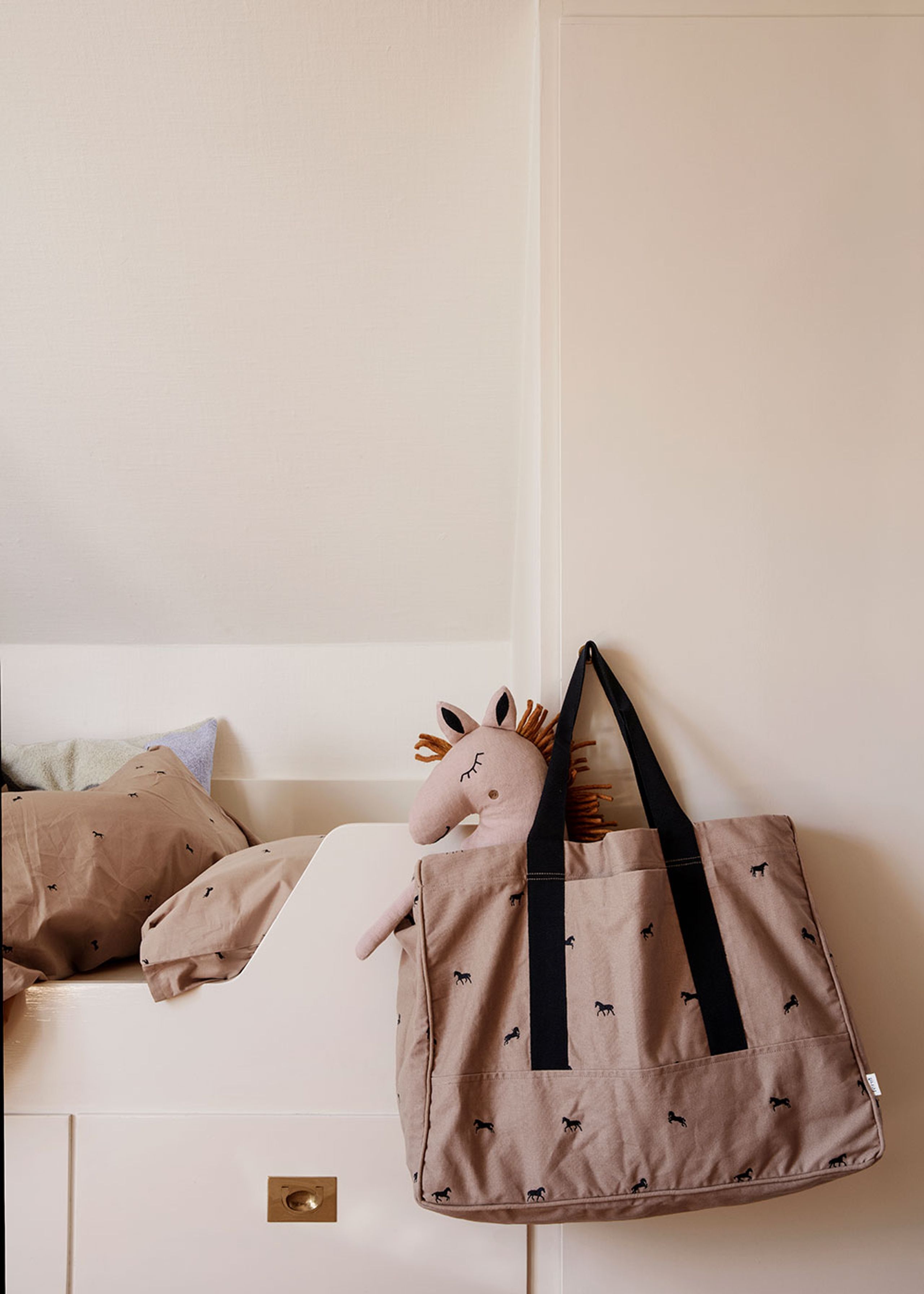 Ferm Living - Bag - Horse Embr. Weekend Bag - Tan