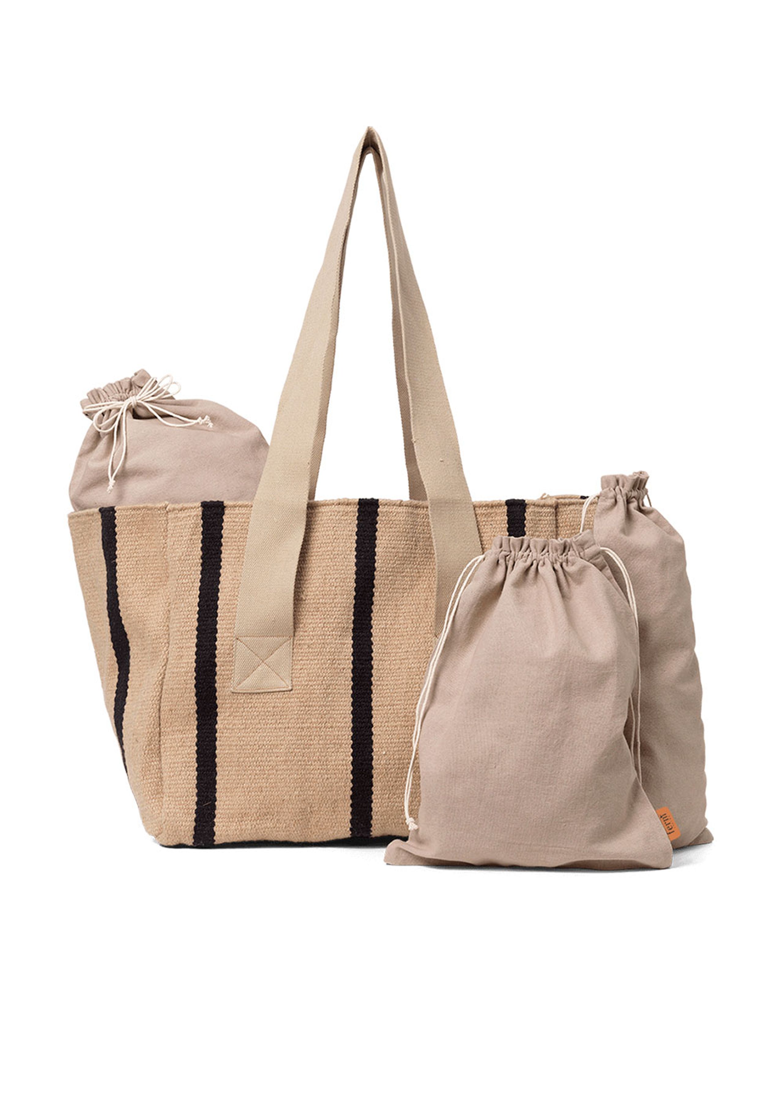 Ferm Living - Sac - Yard Picnic Bag - Sand/Black