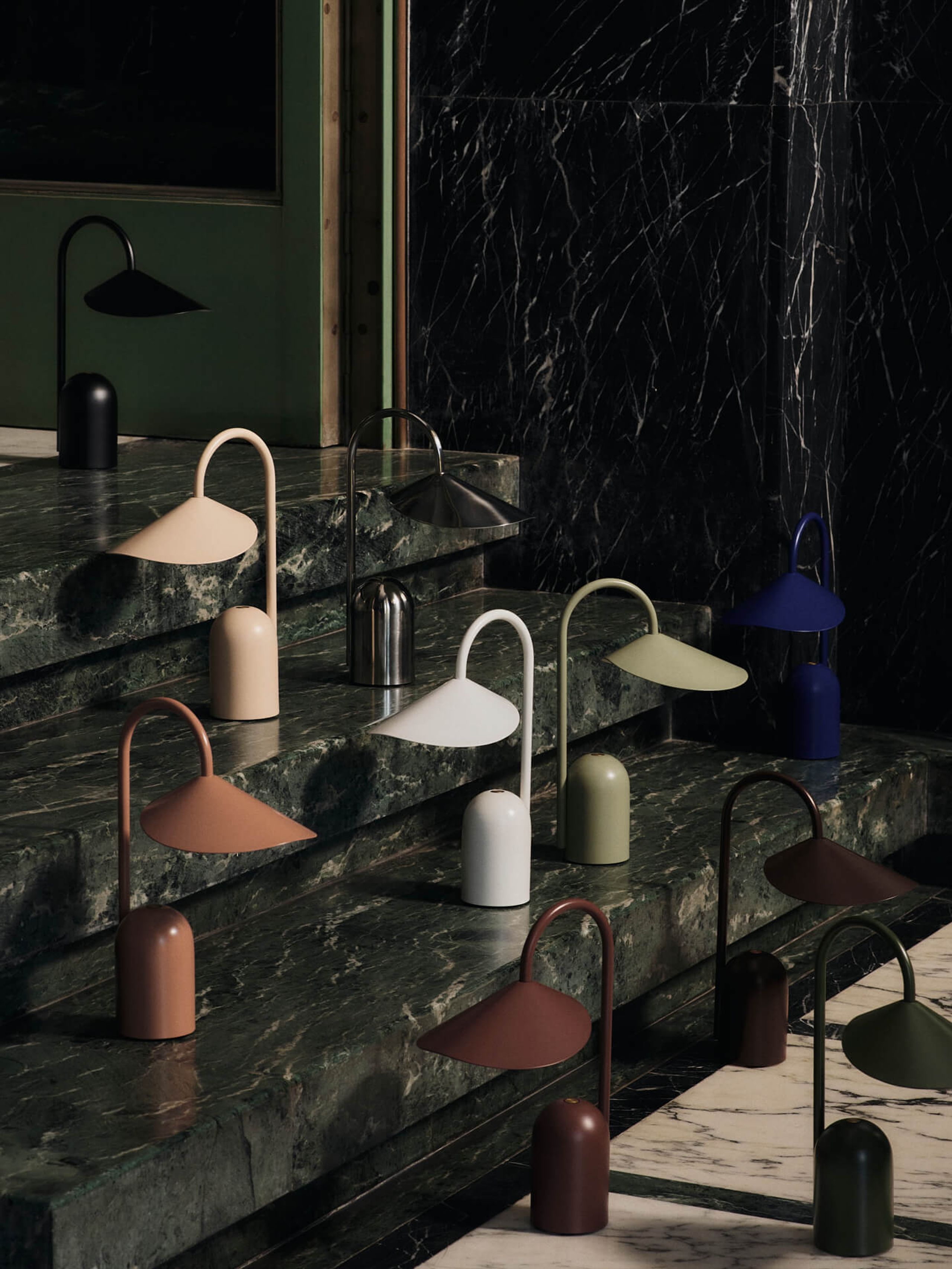 Ferm Living - Lampada portatile - Arum Portable Lamp - Stainless Steel