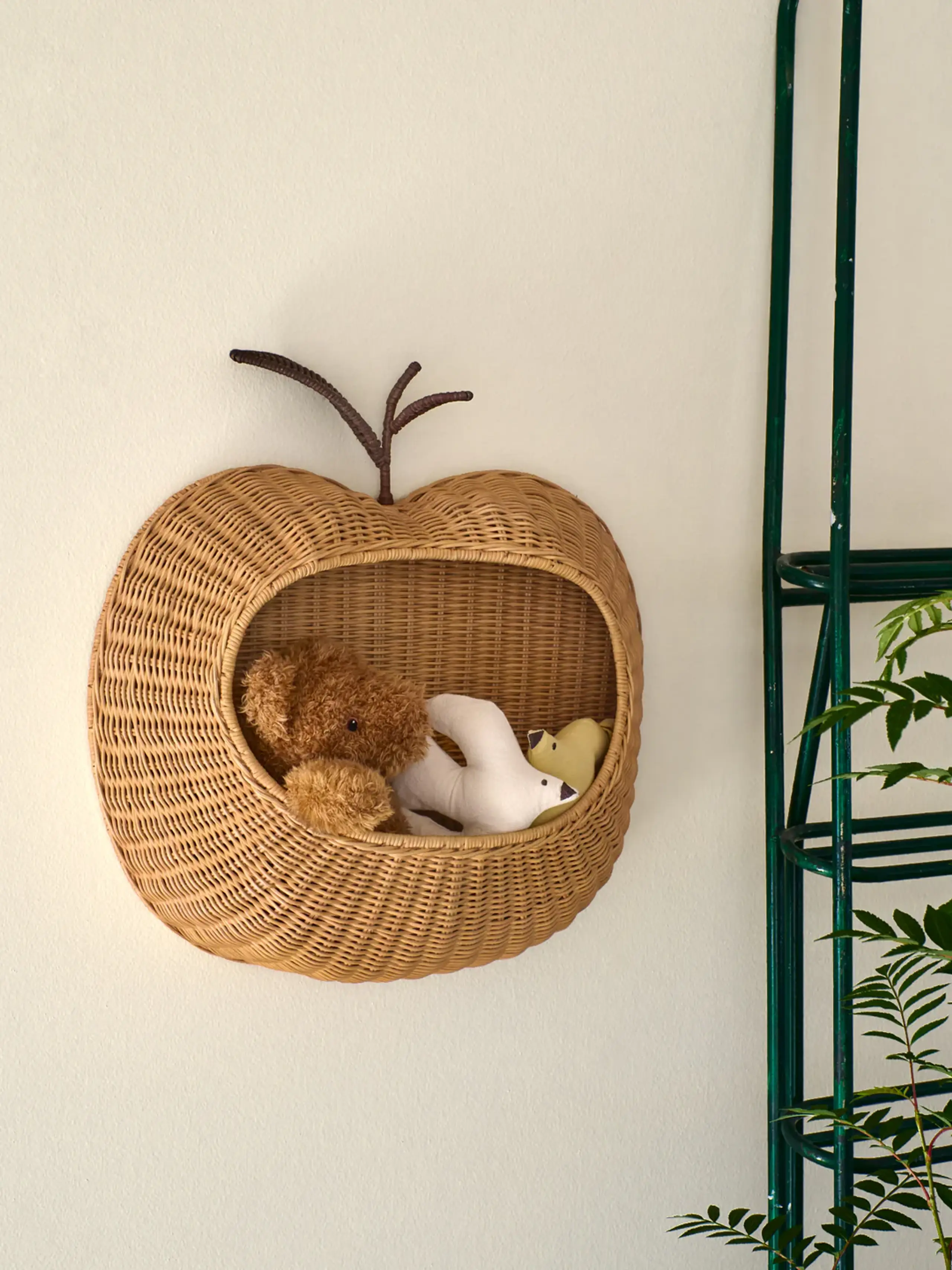 Ferm Living - Hrnek s výlevkou - Apple Braided Wall Pocket - Natural - Natural