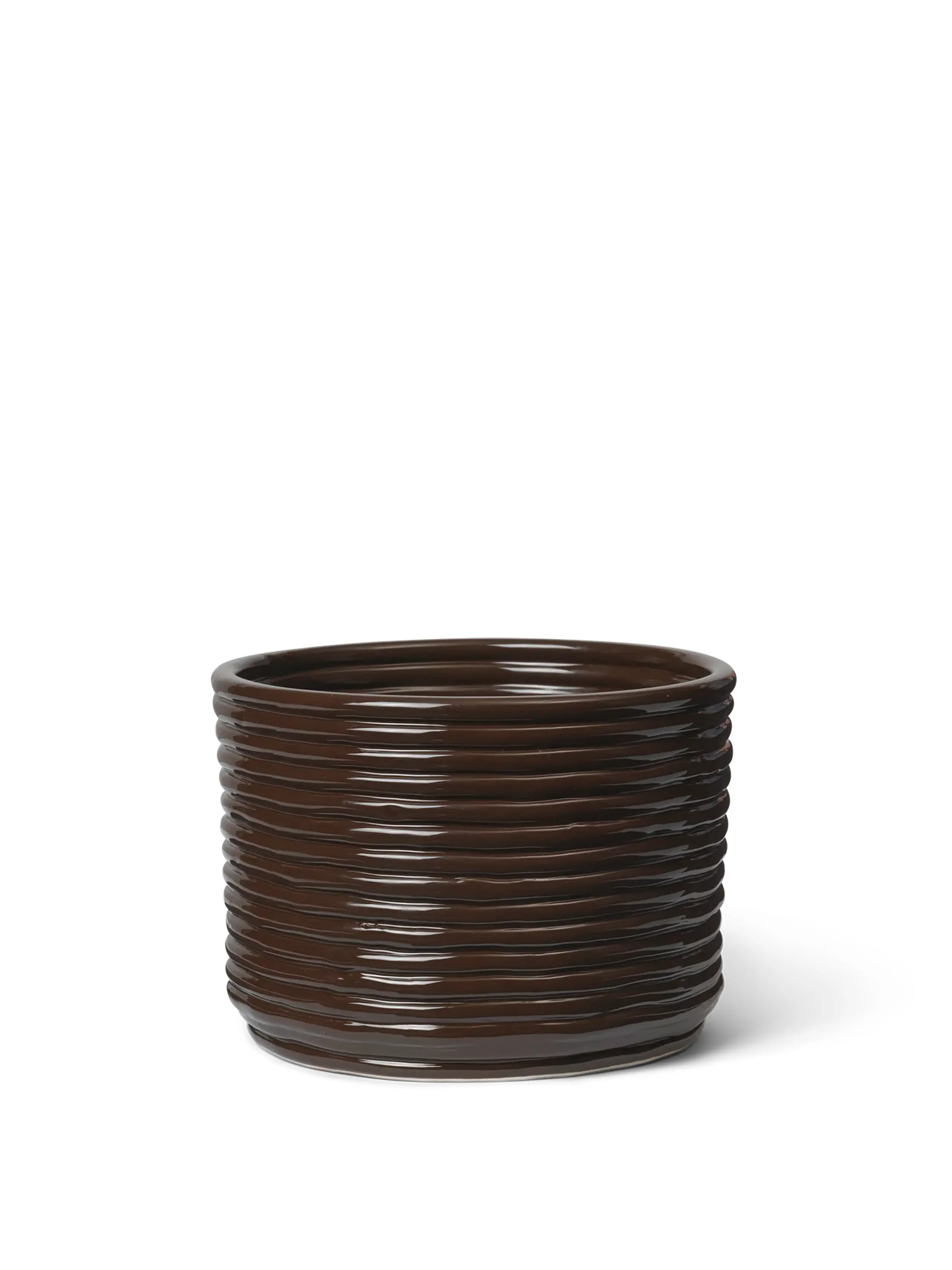 Ferm Living - Blumentopf - Corduroy Pot - Carob Brown
