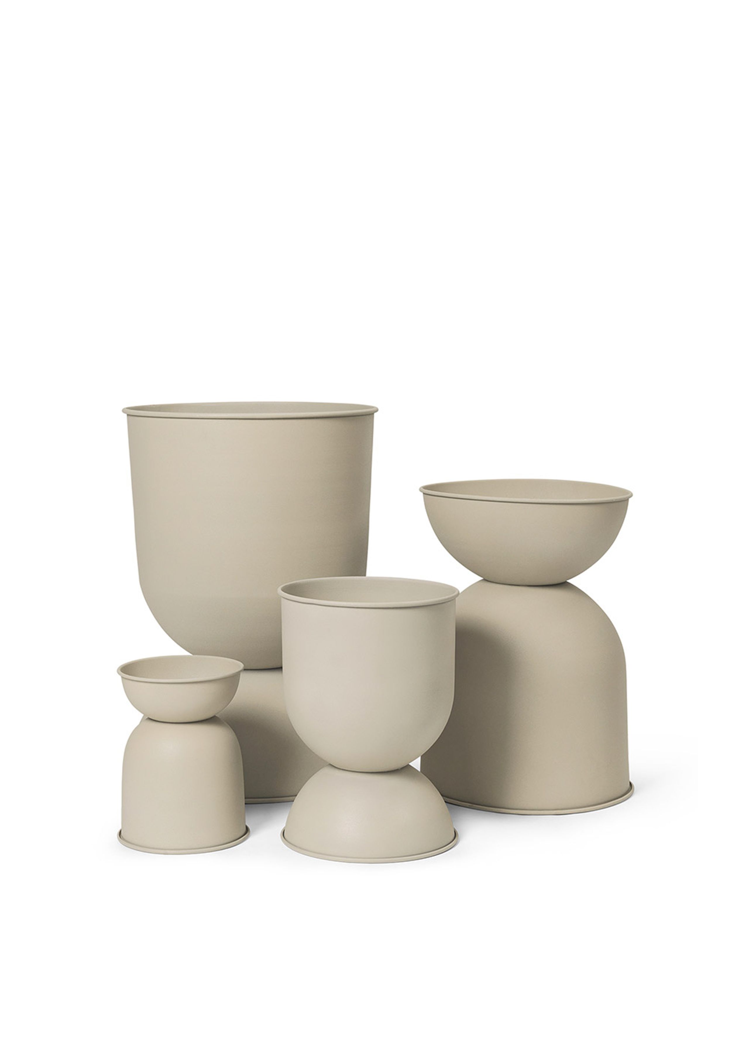 Ferm Living - Vaso da fiori - Hourglass Pots - Cashmere - Medium