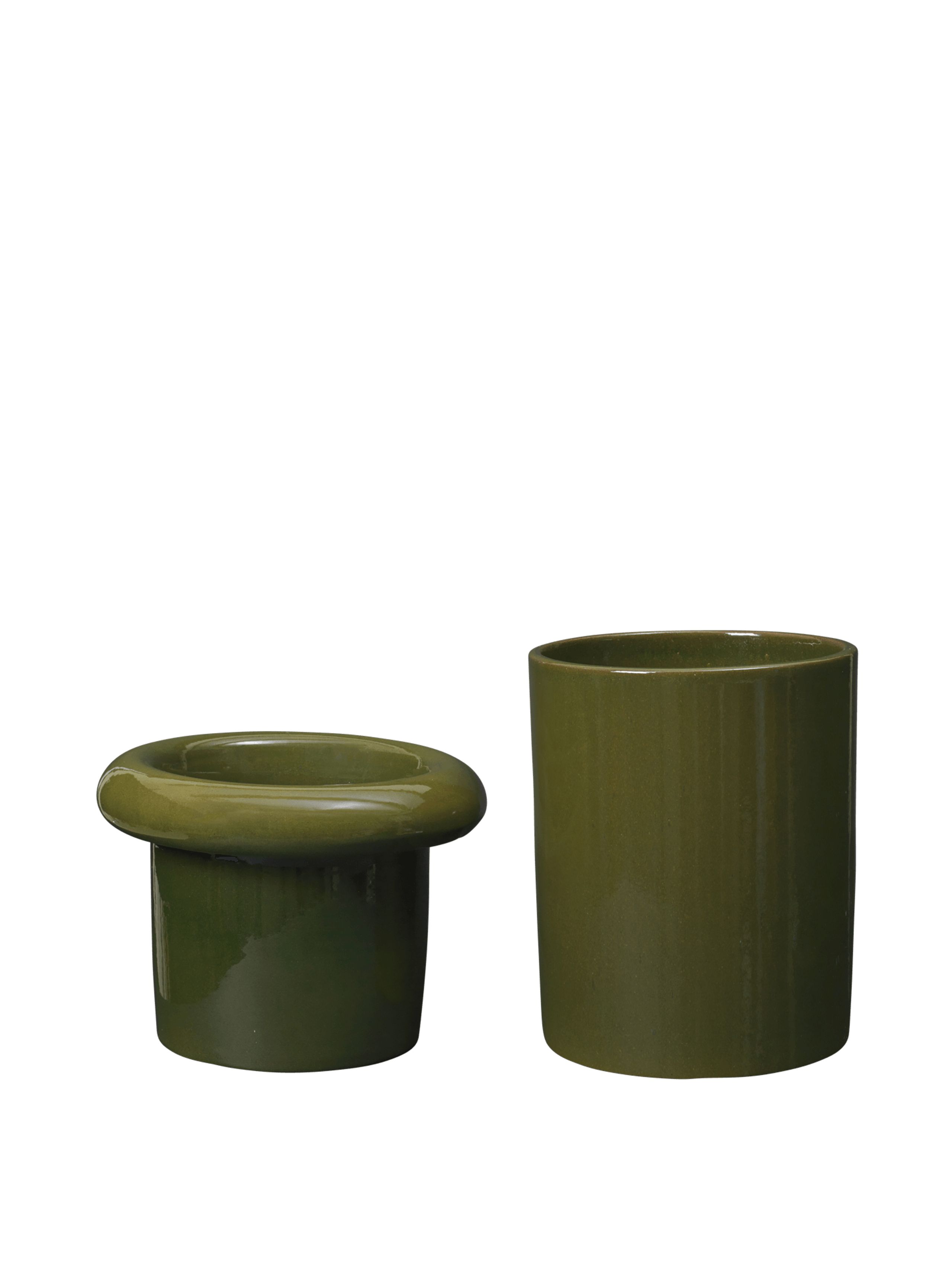 Ferm Living - Flowerpot - Rollo Pot - H36 - Moss Green