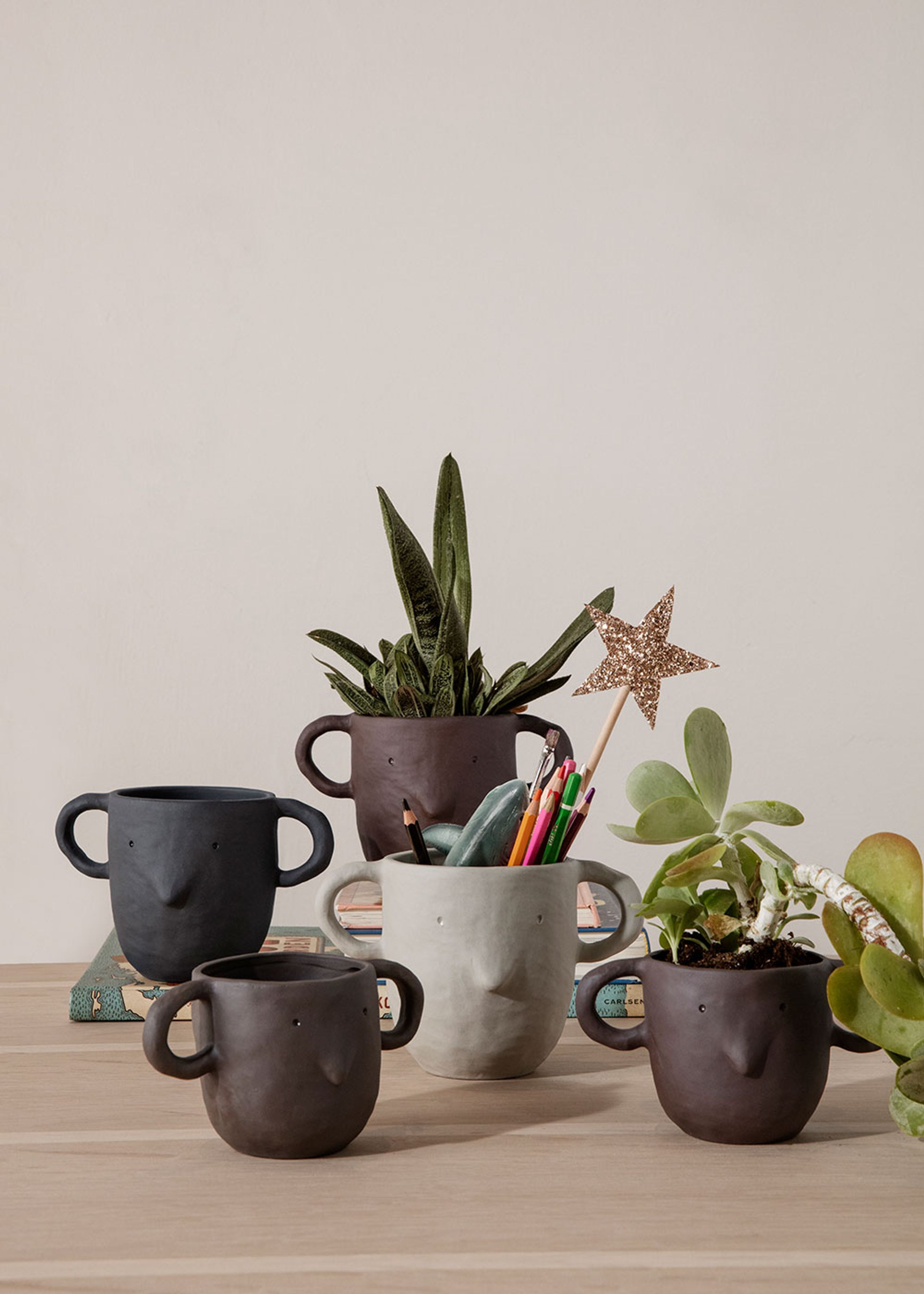 Ferm Living - Vaso da fiori - Mus Plant Pot - Sand