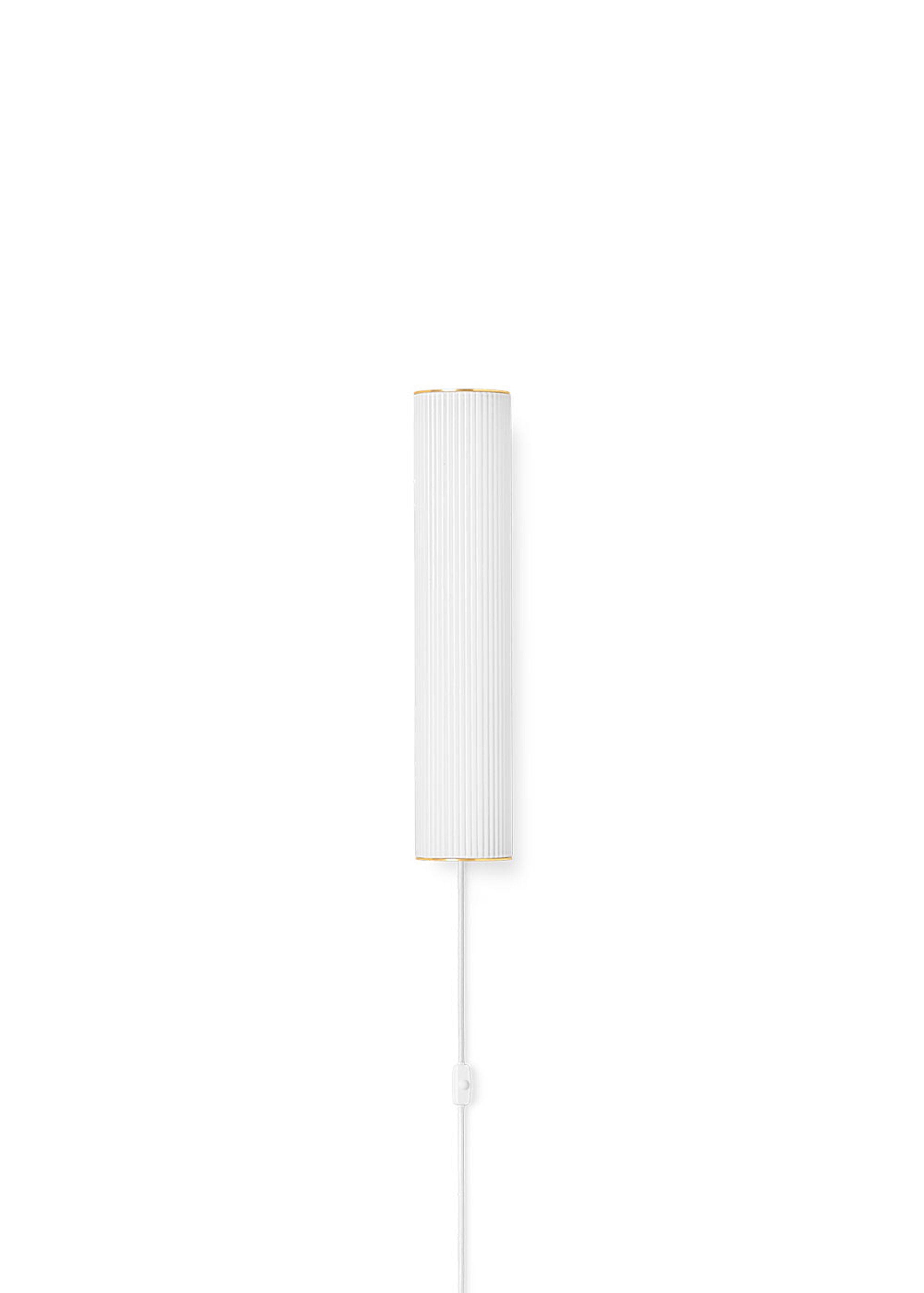 Ferm Living - Væglampe - Vuelta Wall Lamp - White/Brass - 40