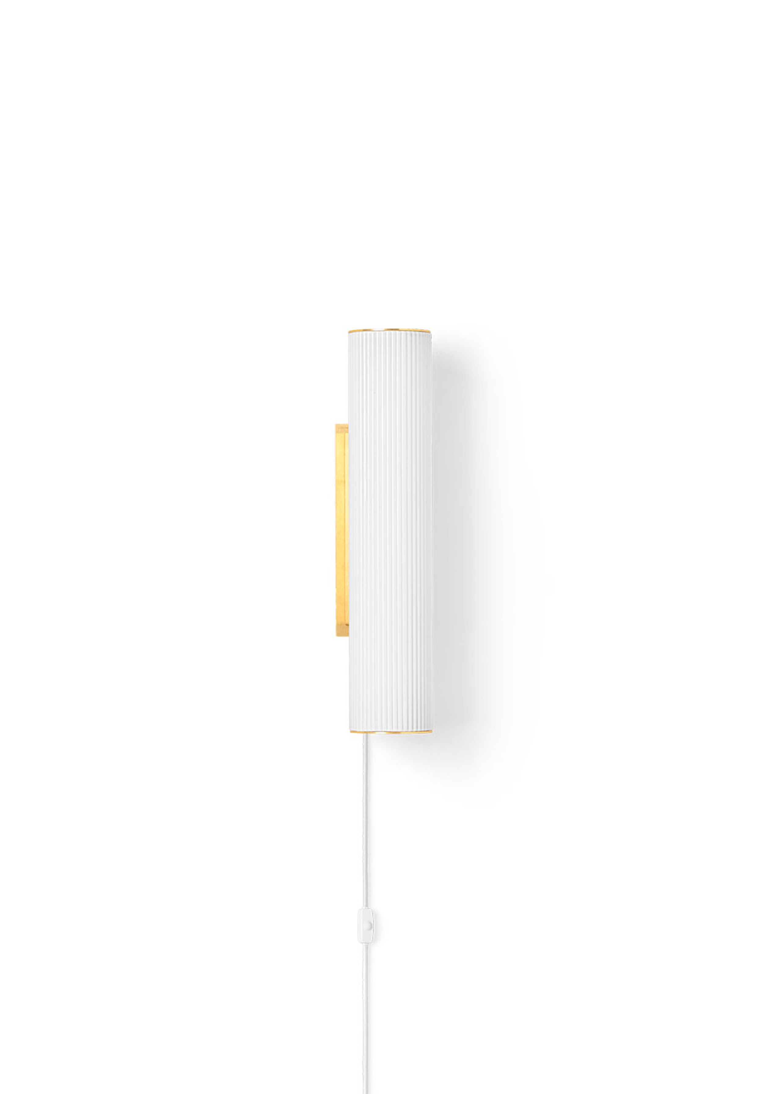 Ferm Living - Væglampe - Vuelta Wall Lamp - White/Brass - 40