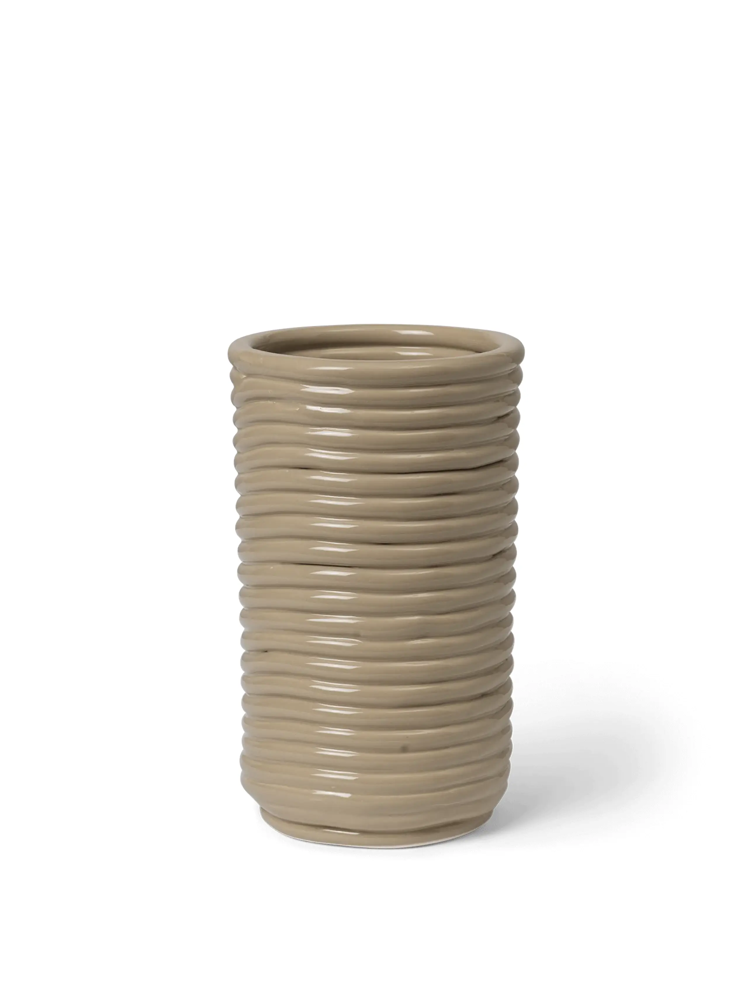 Ferm Living - Vaas - Corduroy Vase - Cashmere