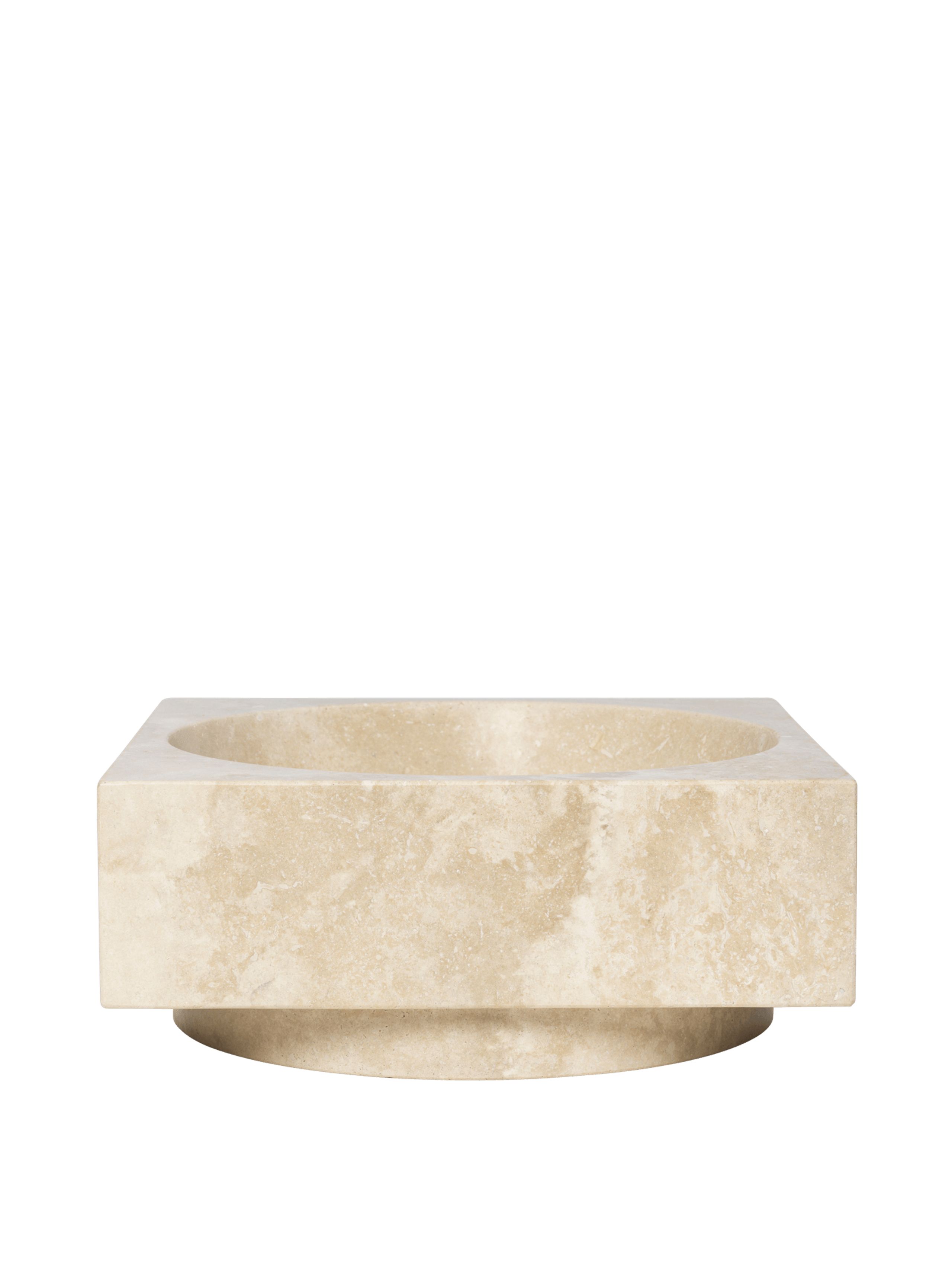 Ferm Living - Ciotola di servizio - Hew High Centrepiece - Travertine