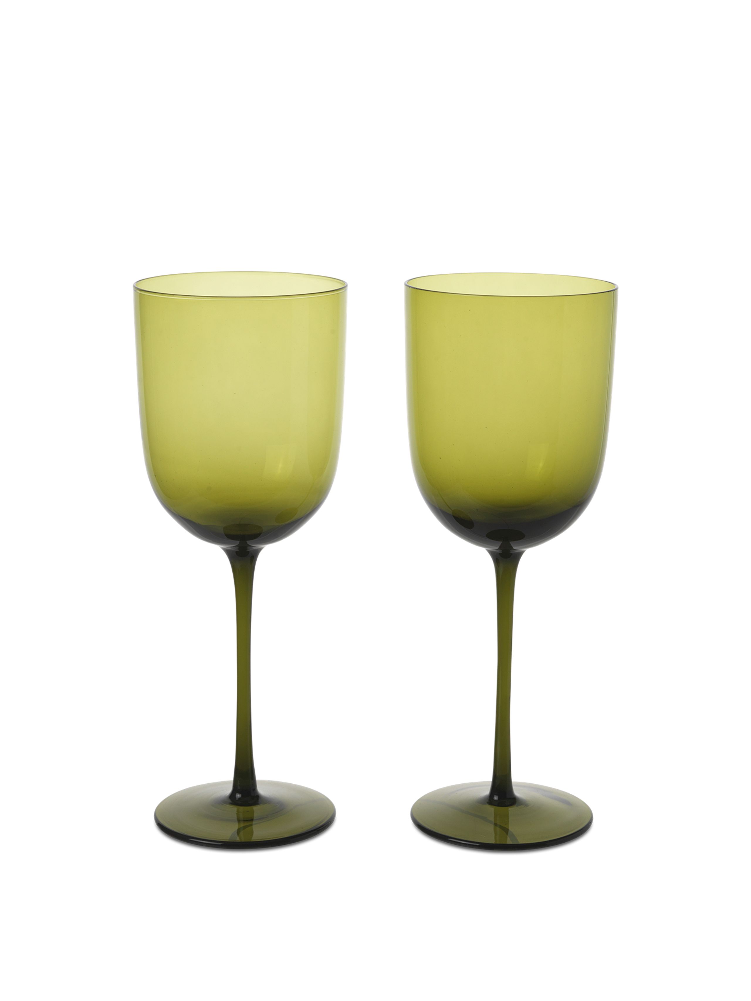 Ferm Living - Bicchiere da vino - Host Red Wine Glasses - Host Red Wine Glasses - Set of 2 - Moss Green