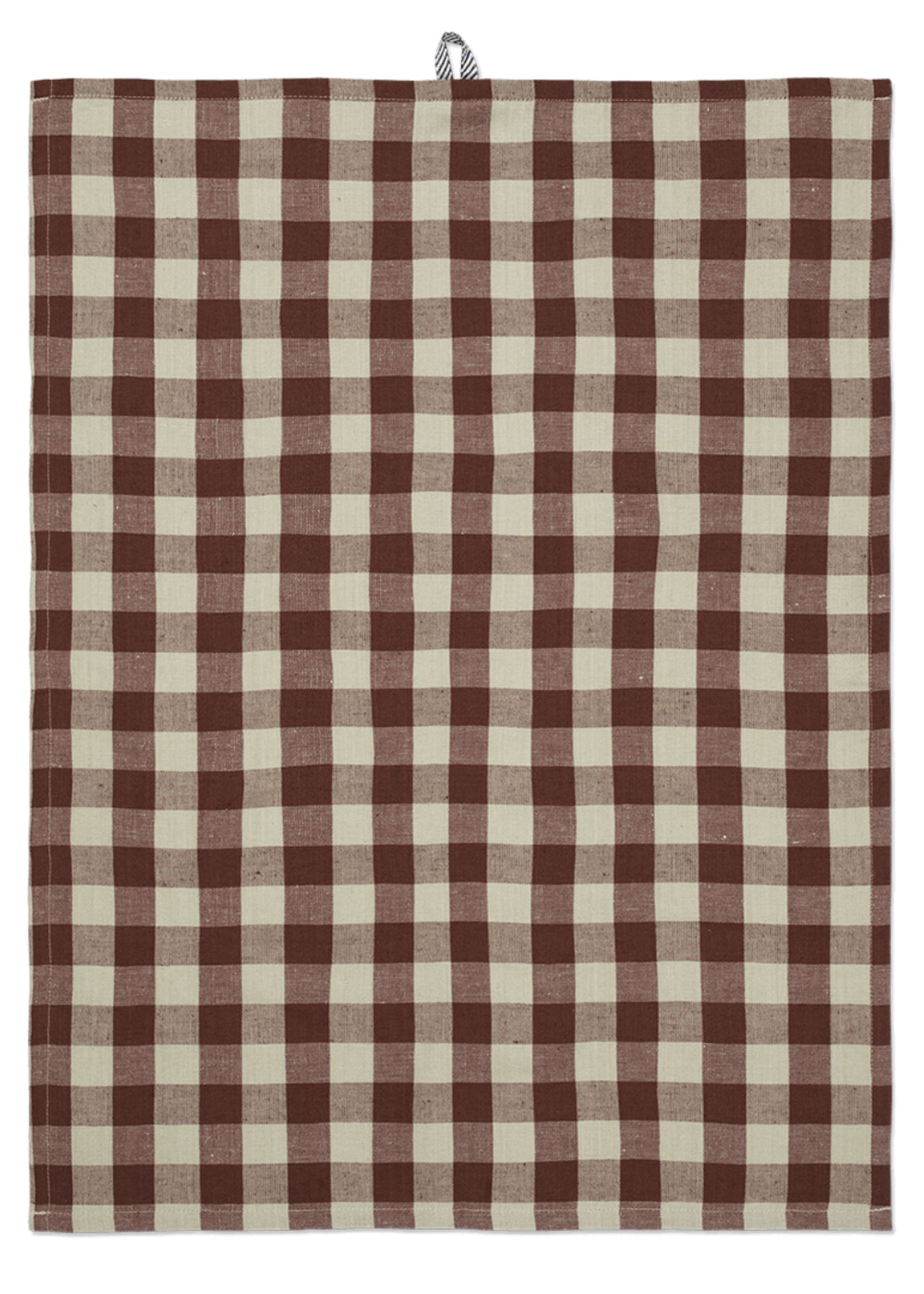 Ferm Living - Tea Towel - Hale Tea Towel - Cinnamon/Grey Green