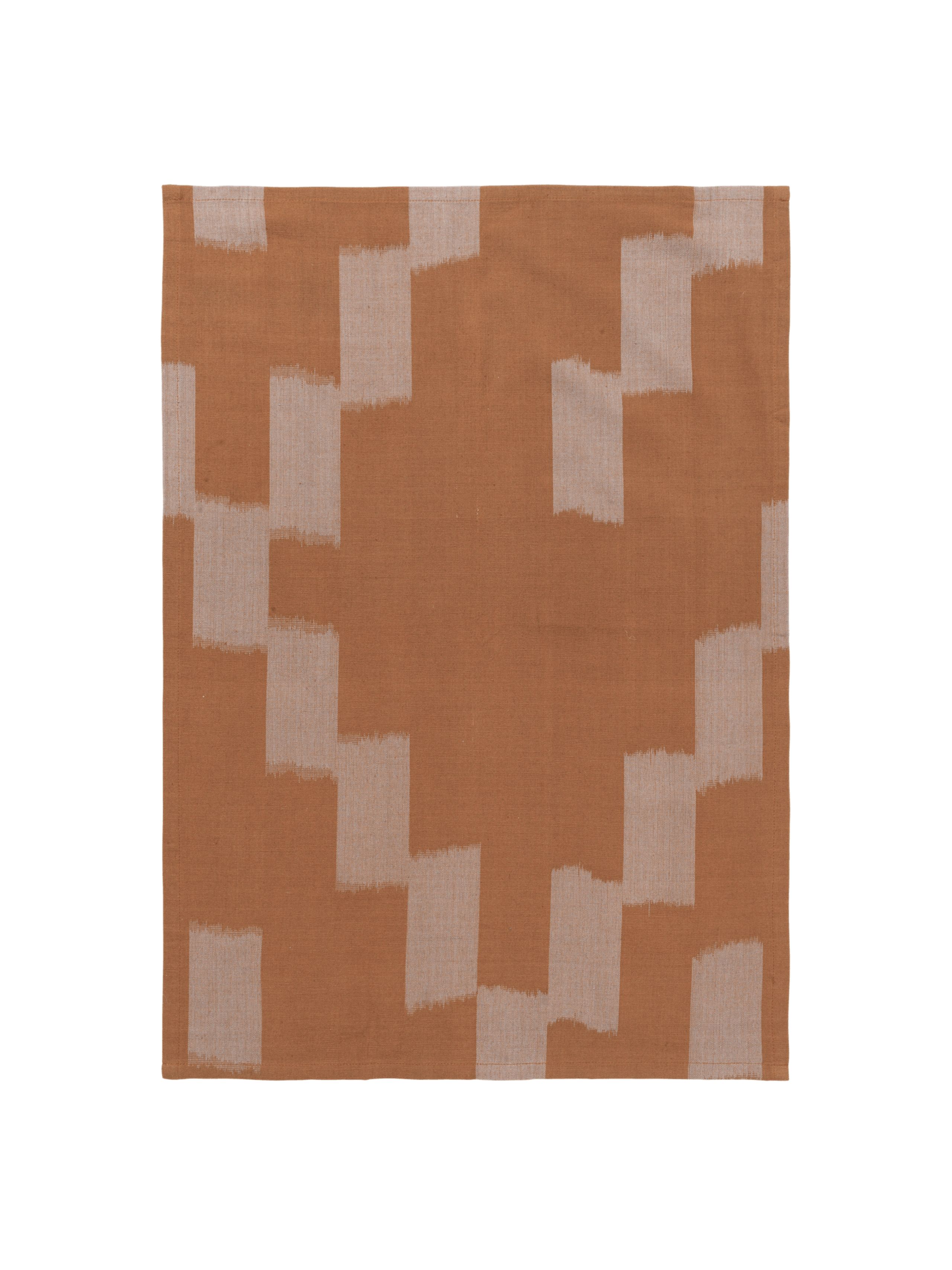 Ferm Living - Asciugamano da tè - Ikat Tea Towel - Terracotta/Mist Blue