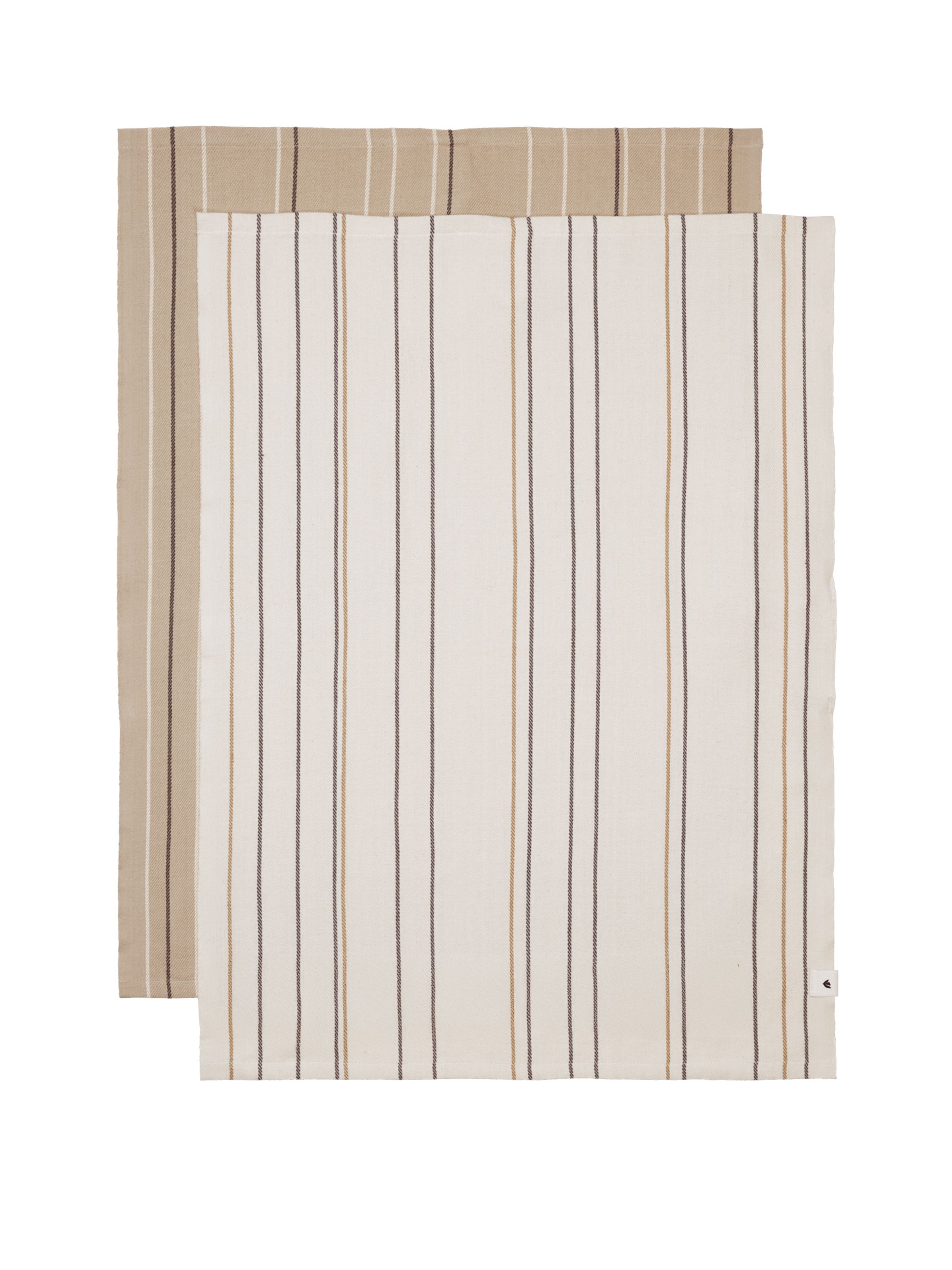 Ferm Living - Tea Towel - Ito Tea Towel - Set Of 2 - Set of 2 - Parchment/Cashmere