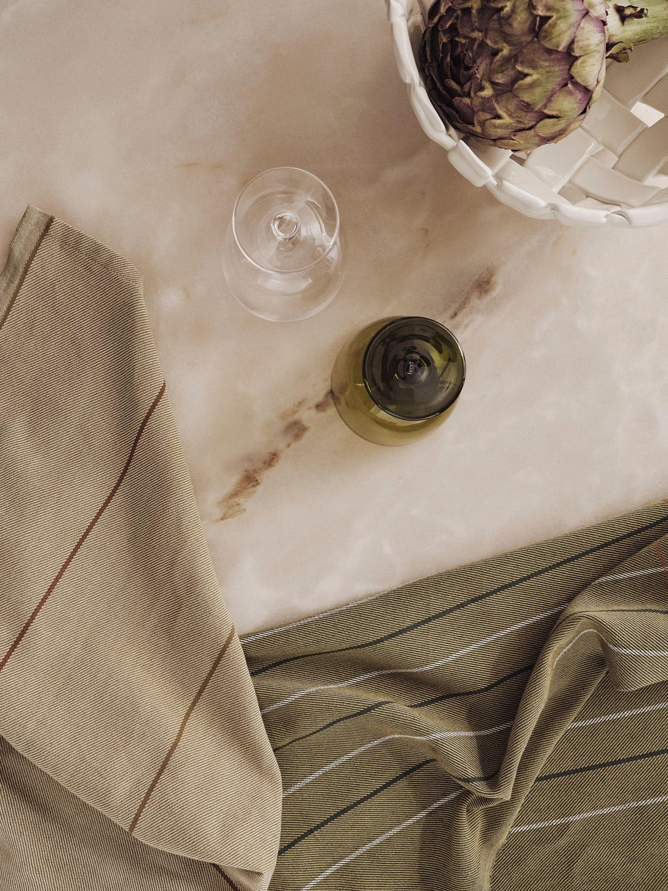 Ferm Living - Susurro - Ito Tea Towel - Set Of 2 - Set of 2 - Seaweed/Flax