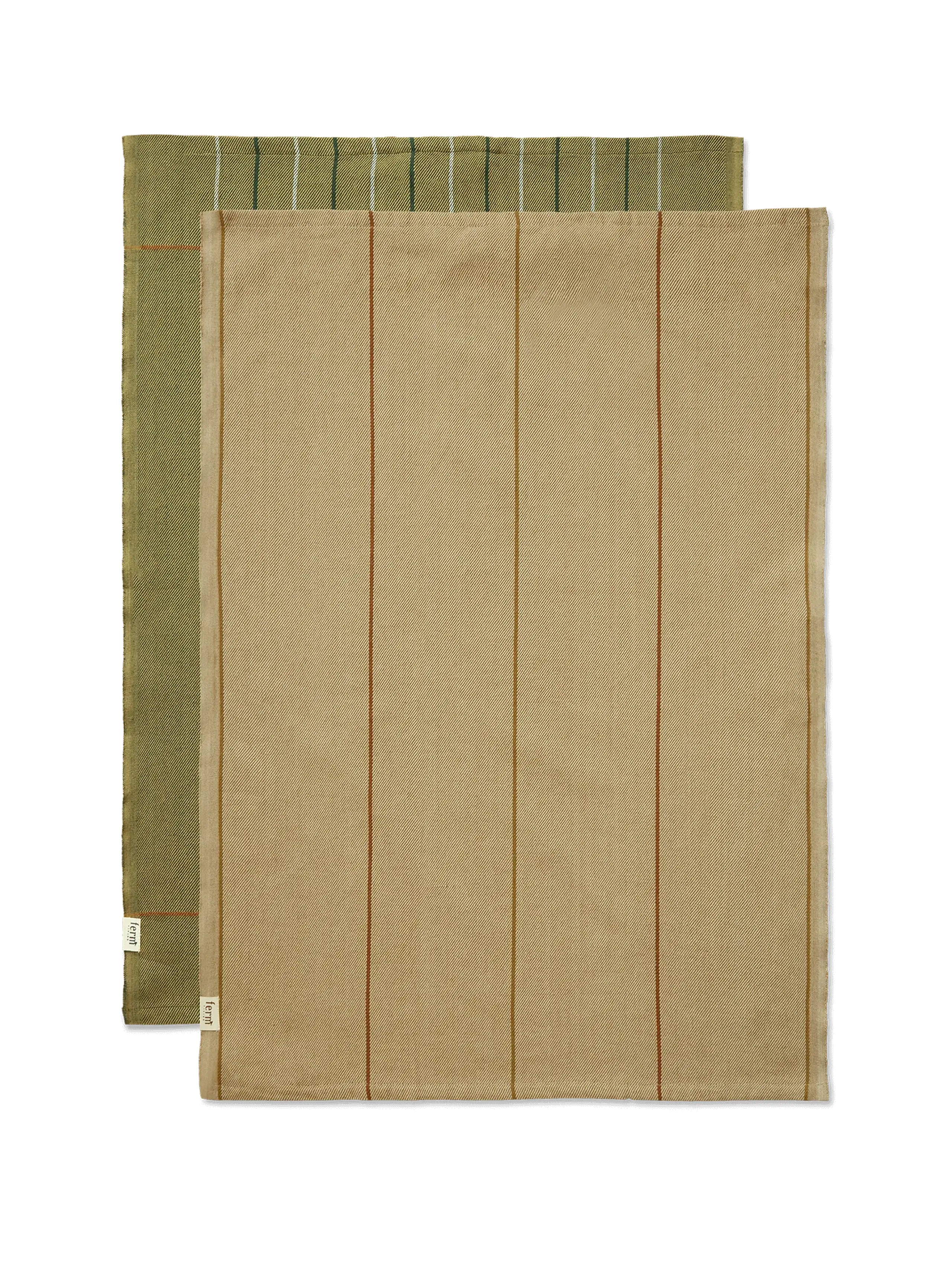 Ferm Living - Susurro - Ito Tea Towel - Set Of 2 - Set of 2 - Seaweed/Flax