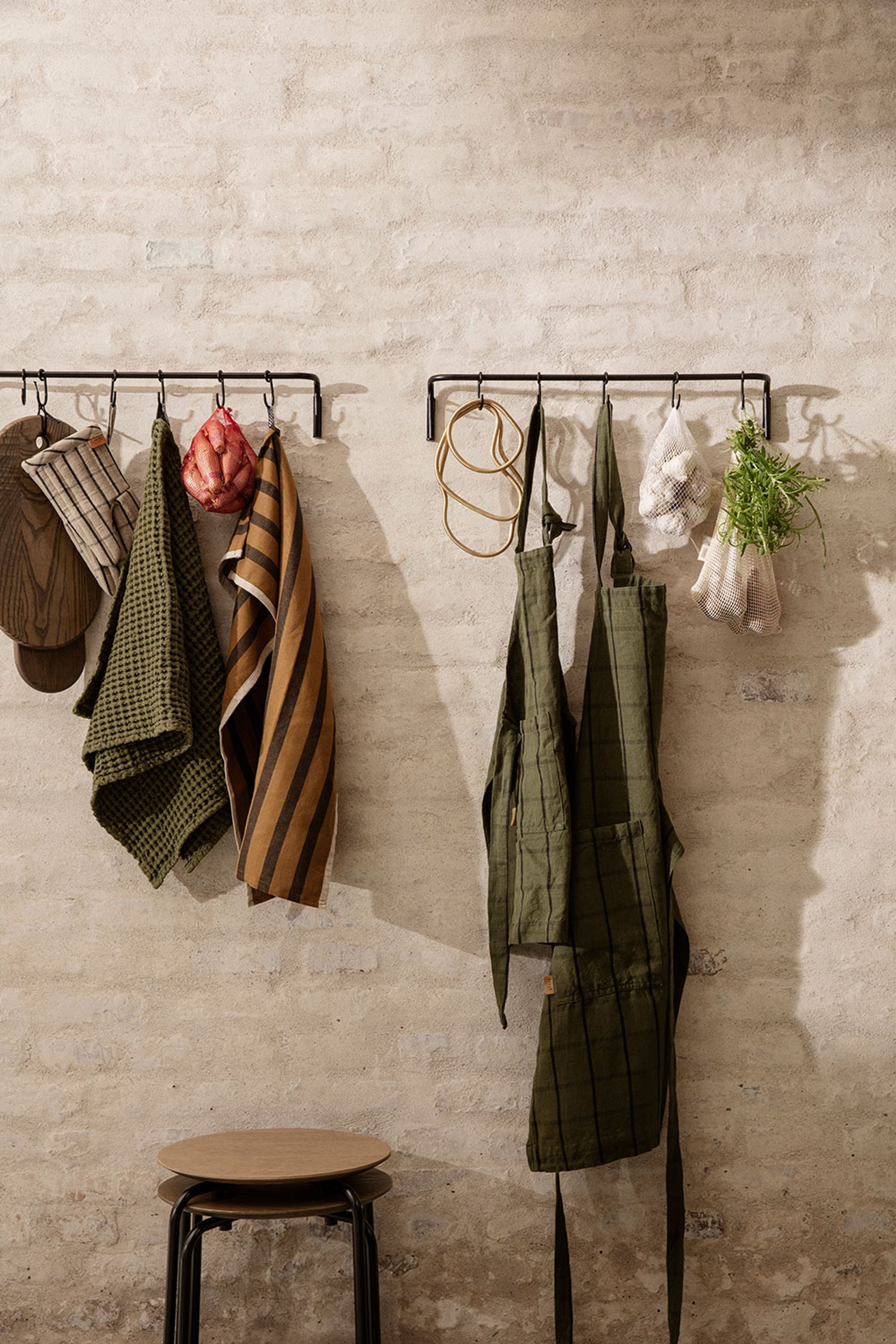 Ferm Living - Tea Towel - Hale Tea Towel - Olive/Green