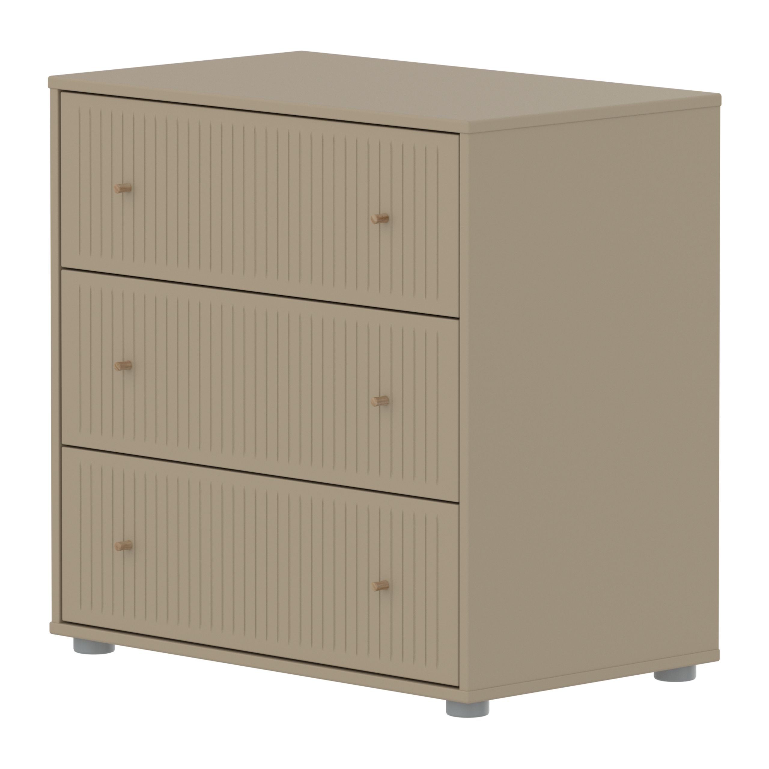 Flexa - Kommode für Kinder - Dresser SAGA - Oat / Oak / Light grey