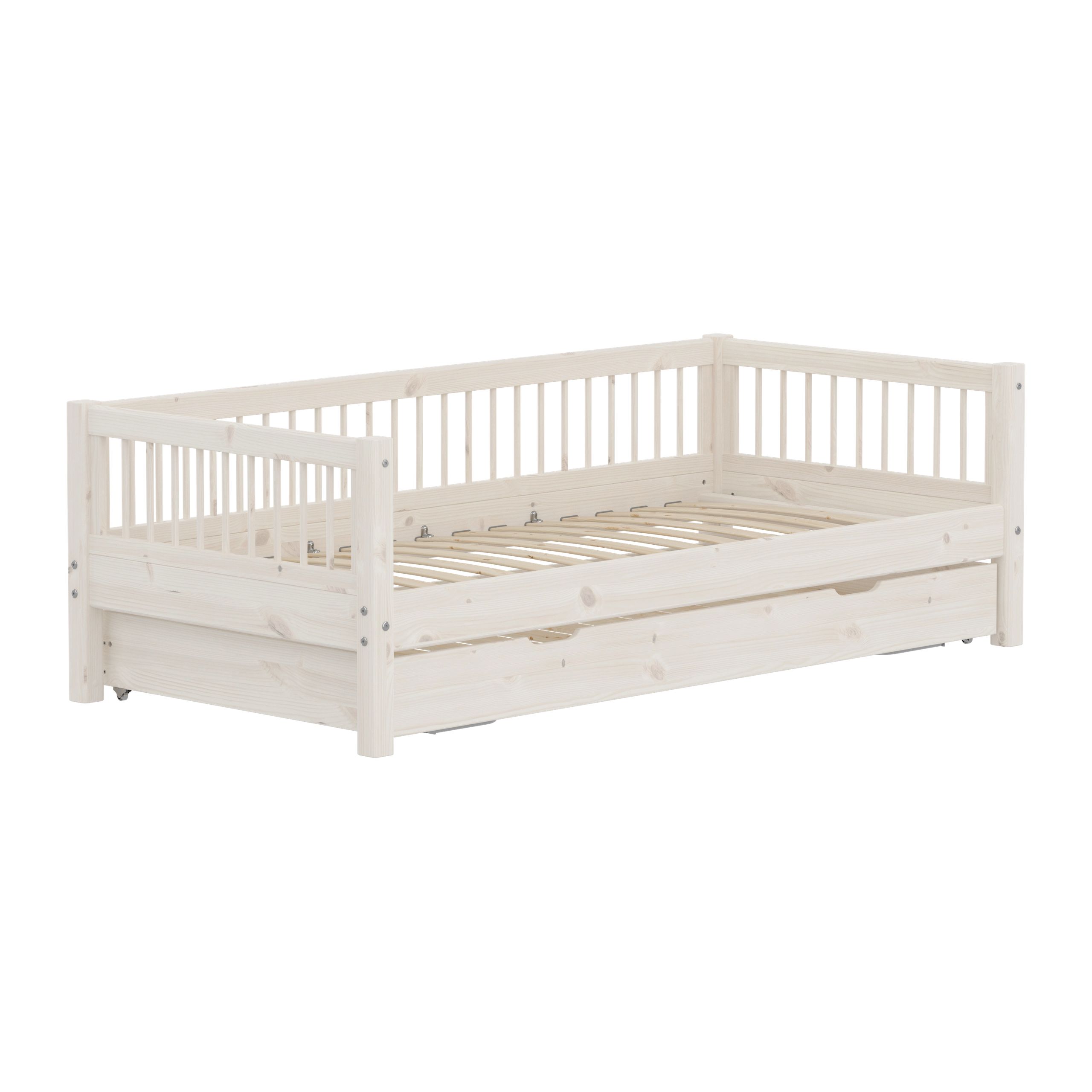 Flexa - Dětská postel - CLASSIC Daybed With Guest Bed - White Washed