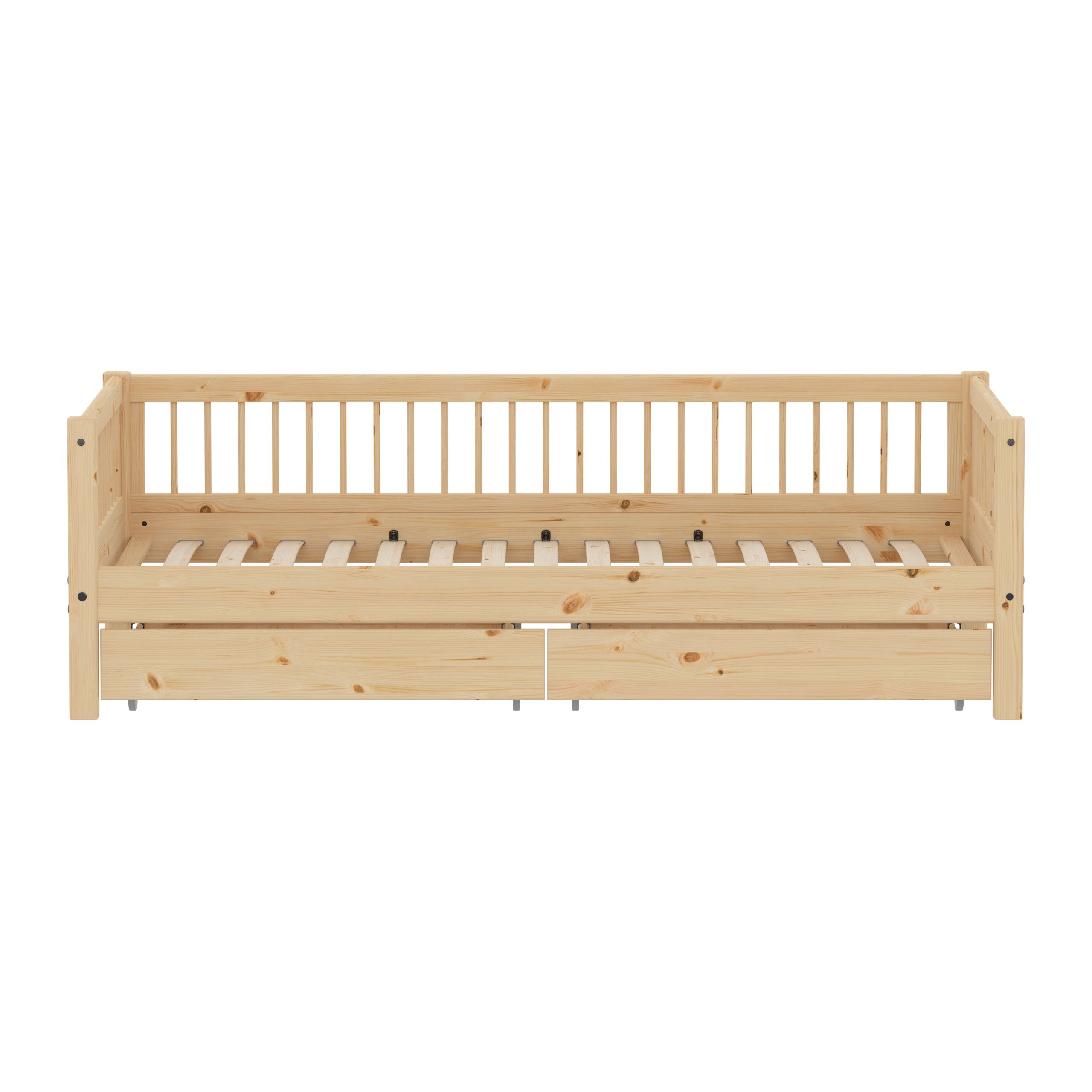 Flexa - Dětská postel - CLASSIC RAW Daybed With Storage - Raw