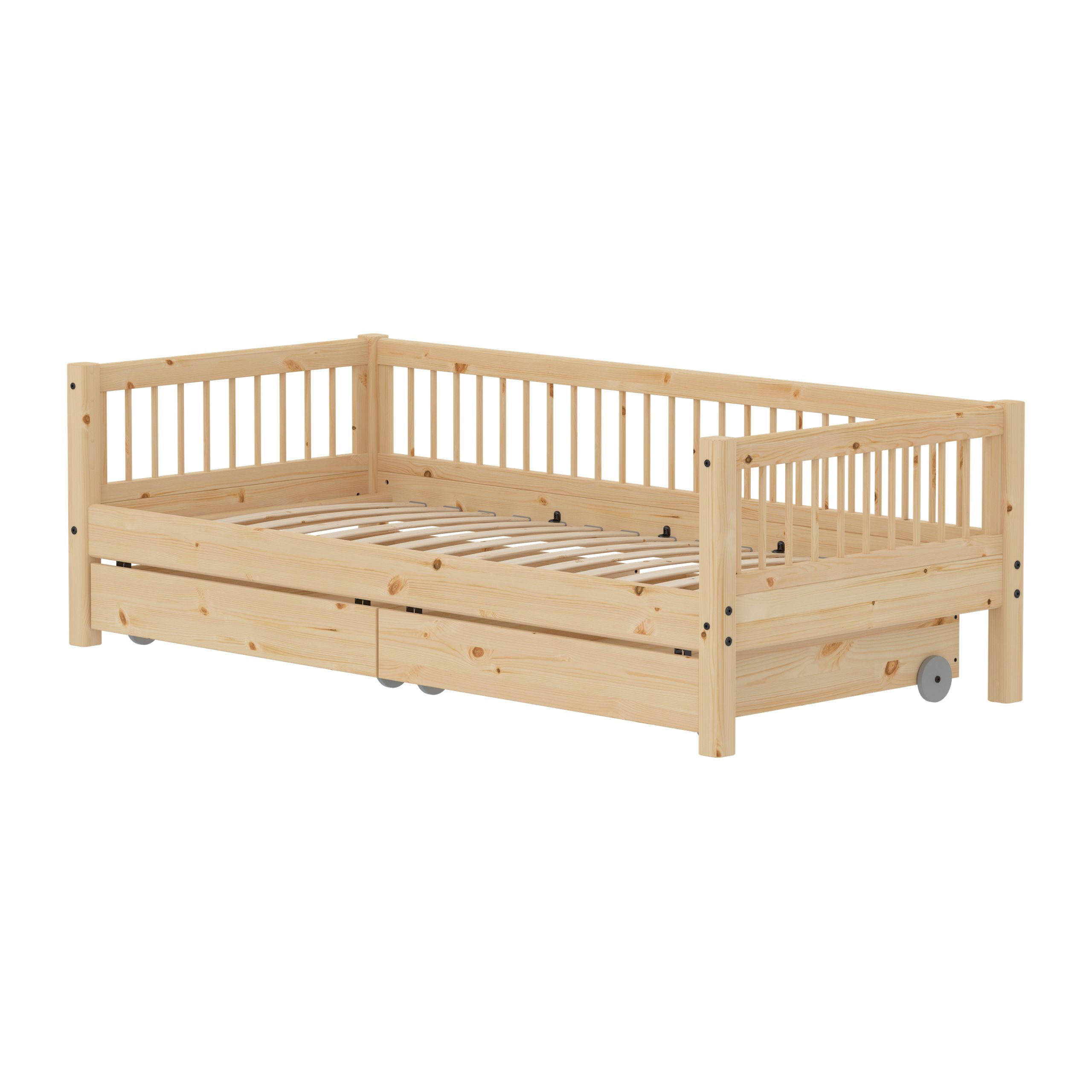 Flexa - Dětská postel - CLASSIC RAW Daybed With Storage - Raw