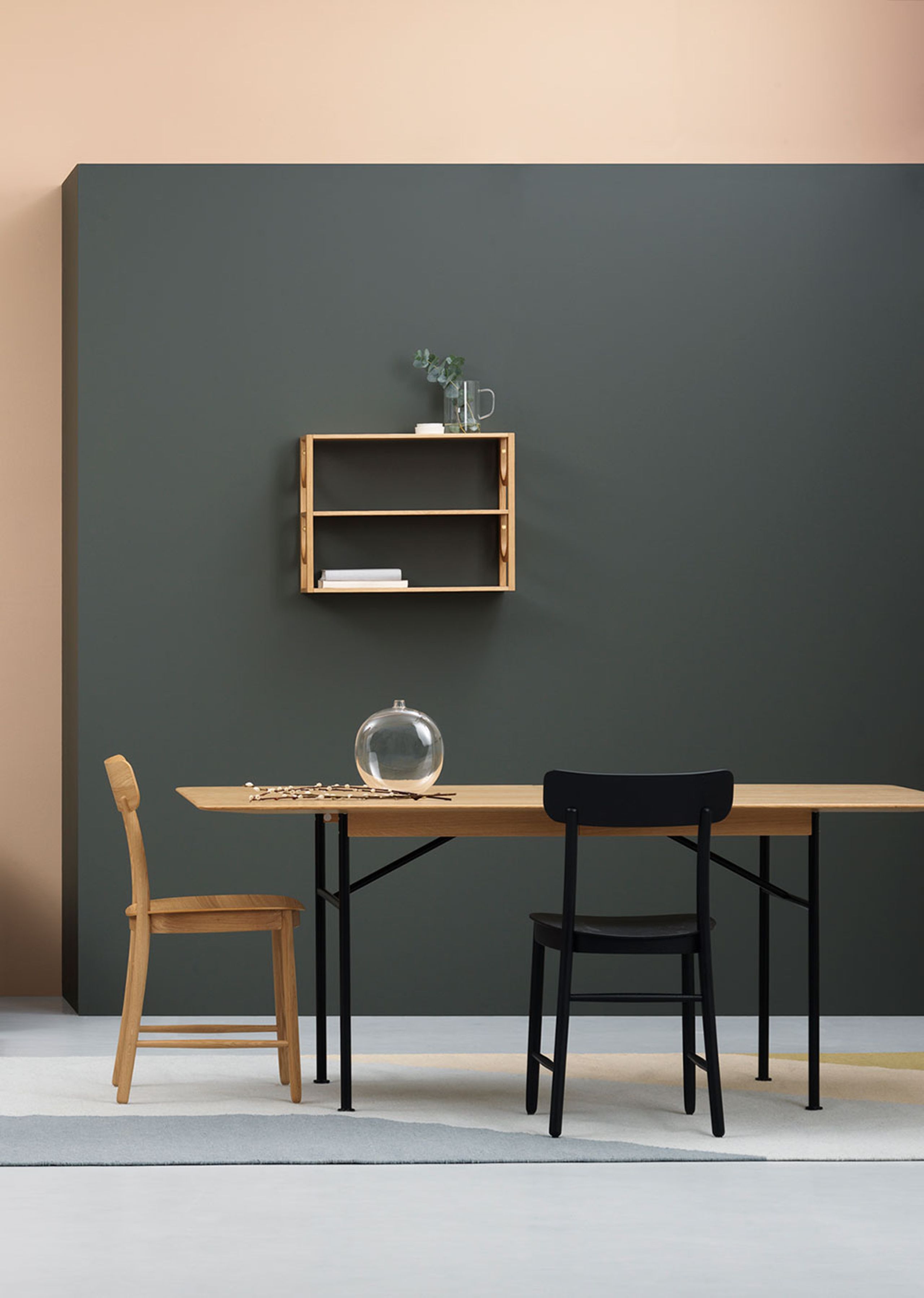 Fogia - Shelf - Arch - High - Black Stained Oak