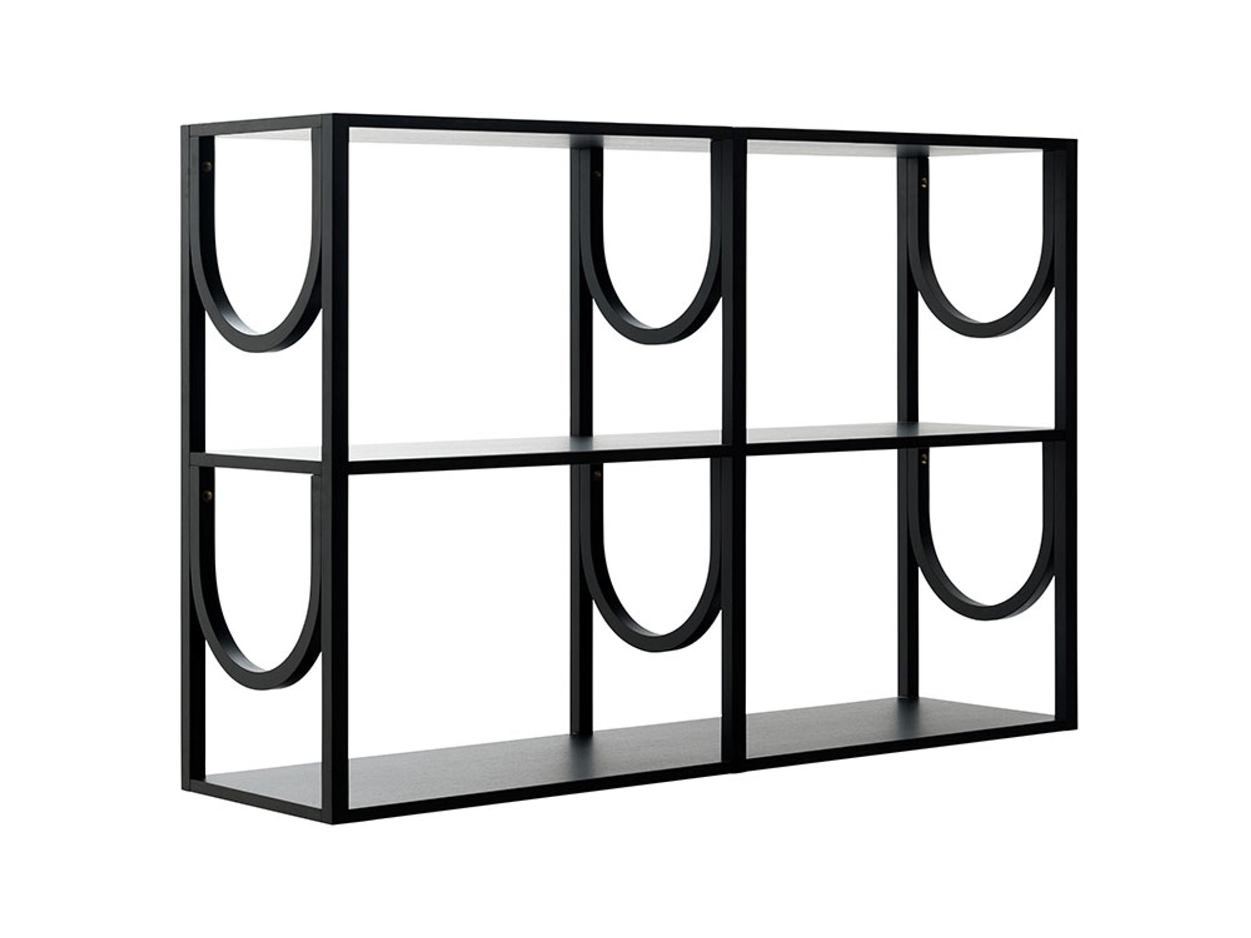 Fogia - Shelf - Arch - High - Black Stained Oak