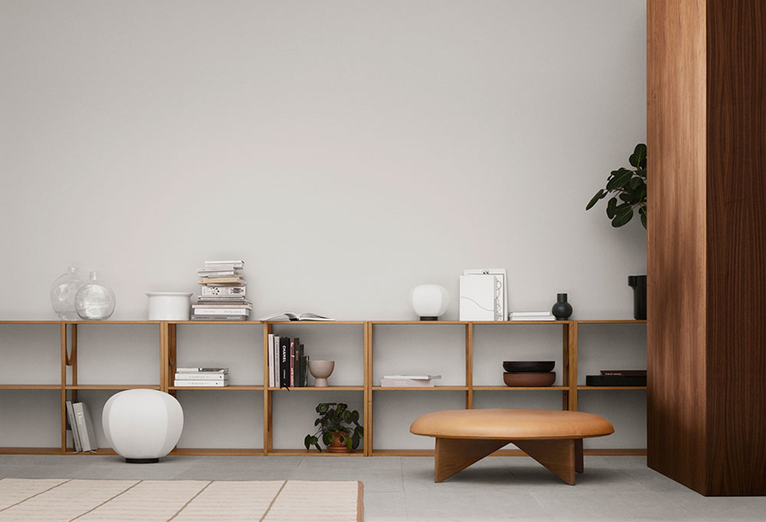 Fogia - Shelf - Arch - Low - Black Stained Oak