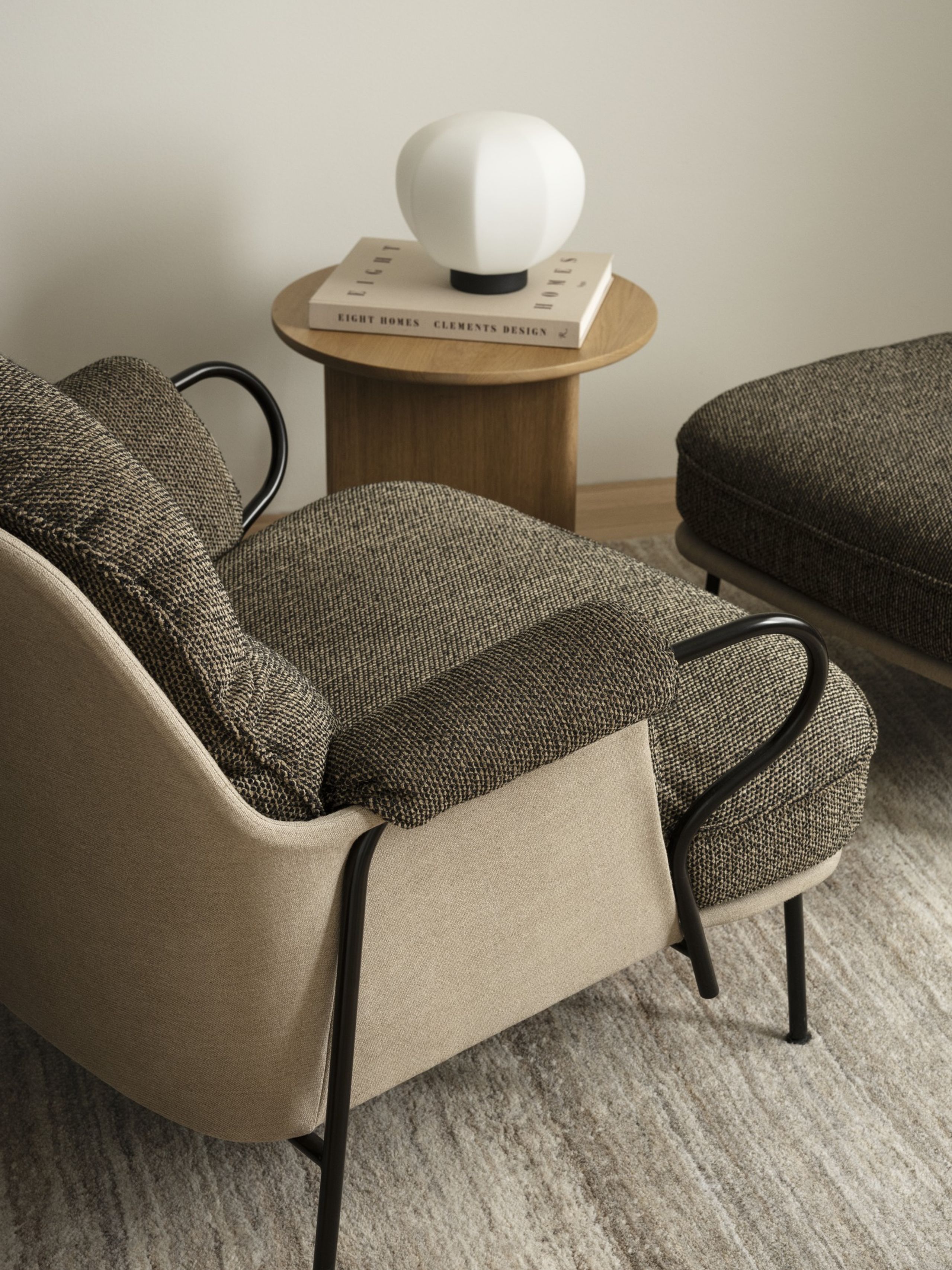 Fogia - Fauteuil - Lyra - black/brown ottoman