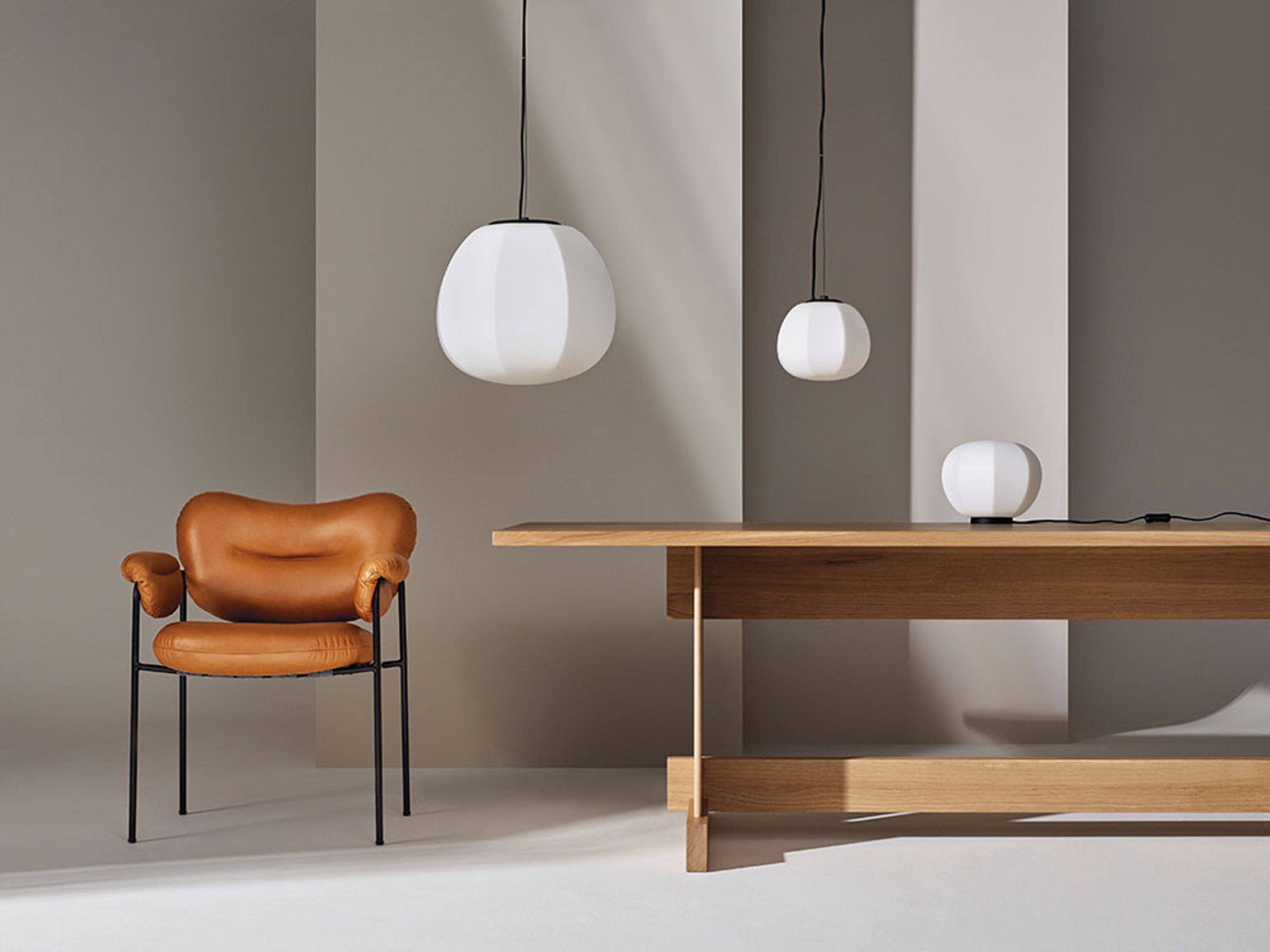 Fogia - Pendant Lamp - Persimon Pendant - Small - Opal White