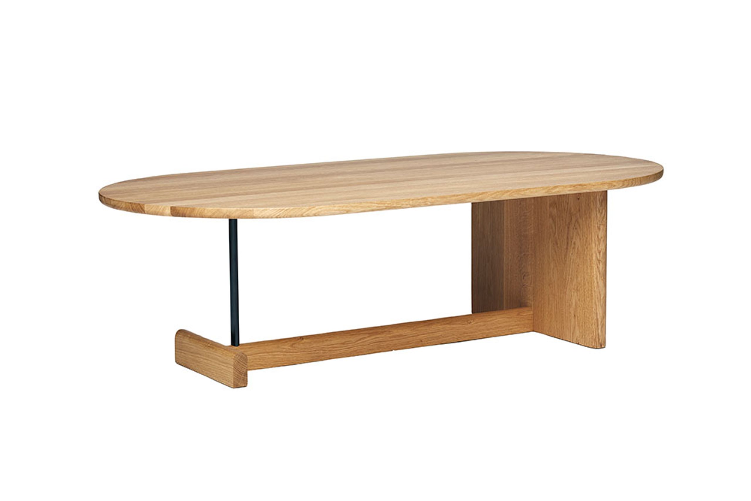 Fogia - Tavolino da caffè - Koku / Oval - Small - Lacquered Oak