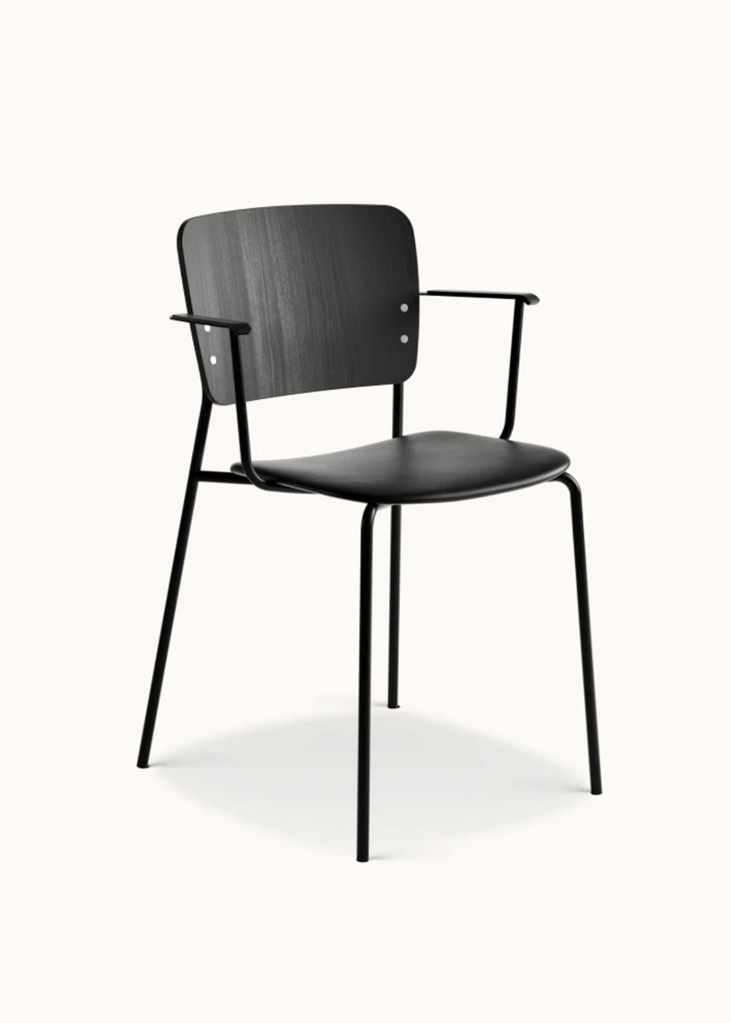 Fogia - Stol - Mono Armchair / Seat Upholstery - Seat: Black Stained Oak / Elmosoft 99999