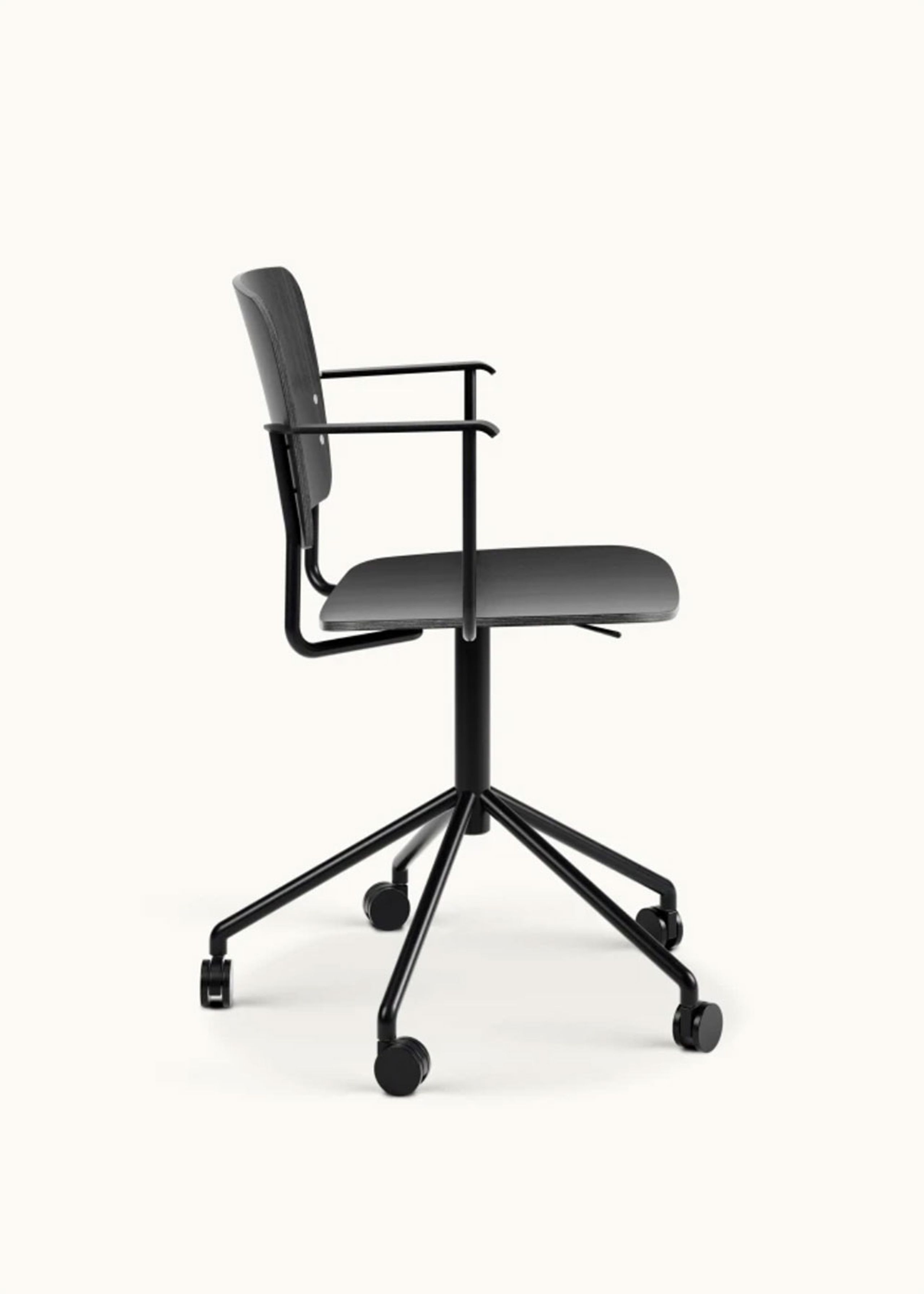 Fogia - Stol - Mono Armchair w. Swivel - Seat: Black Stained Oak