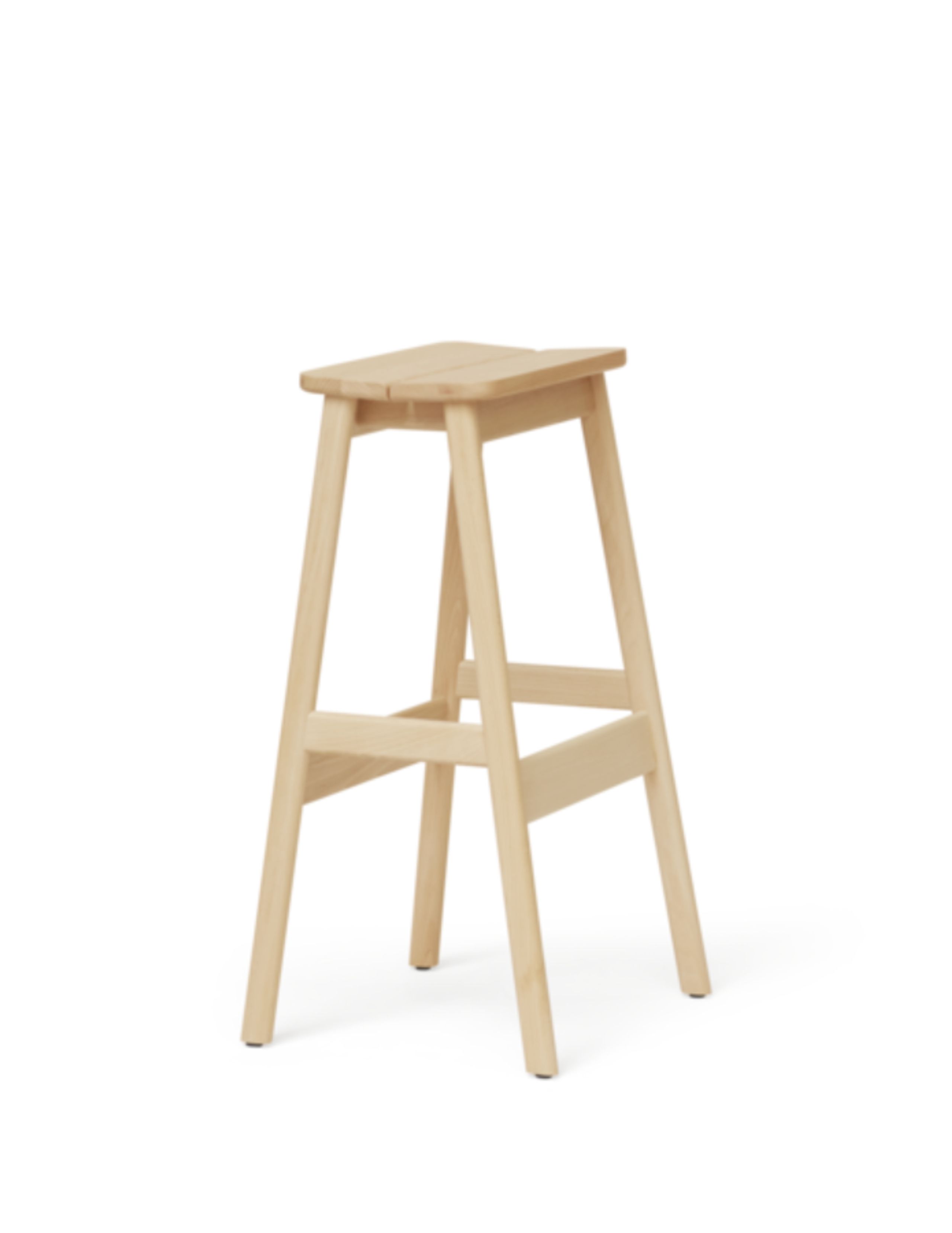 Form & Refine - stołek barowy - Form & Refine - Angle Bar Stool - Beech - 75