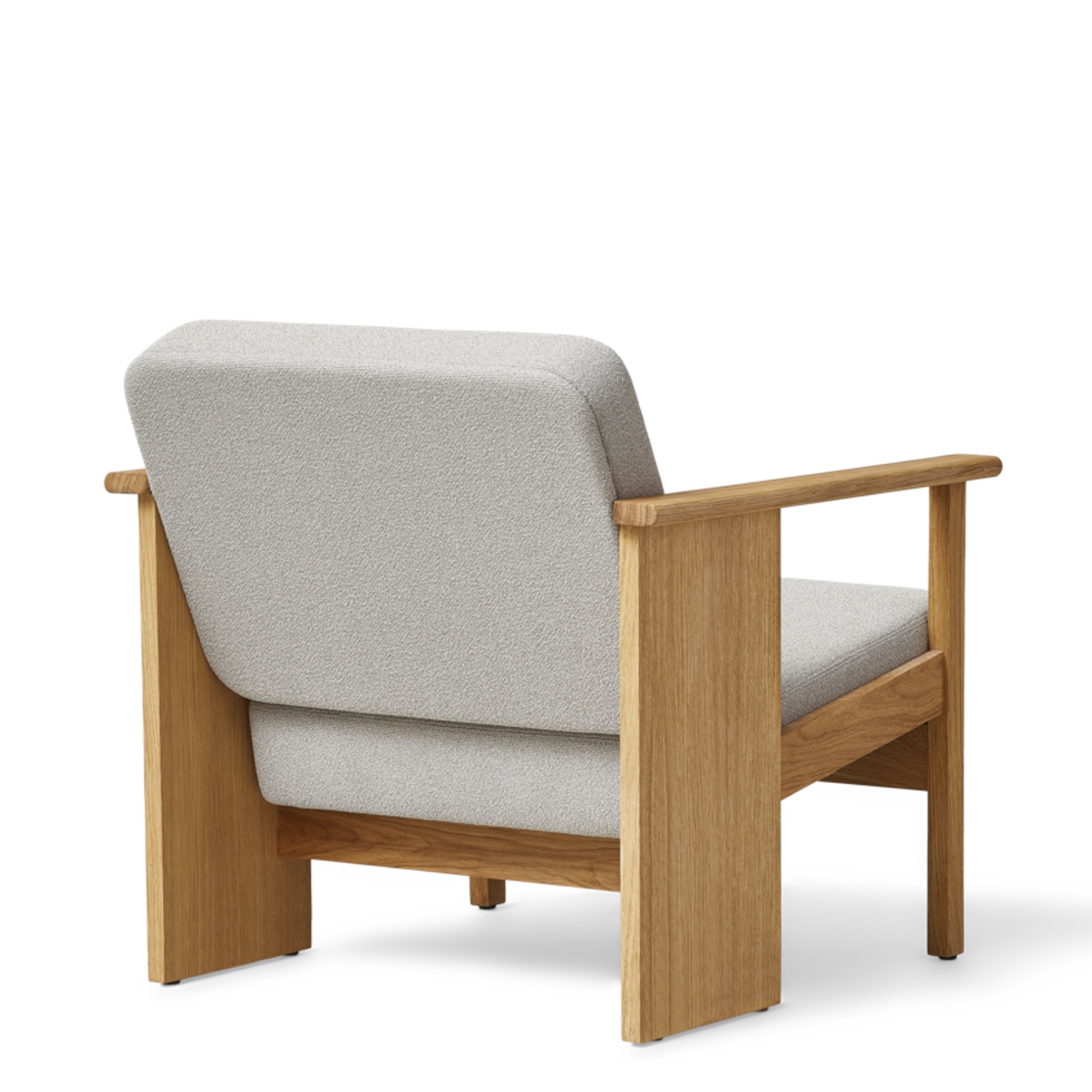 Form & Refine - Loungestol - Block Lounge Chair - Natural Oil - Grain, 61247