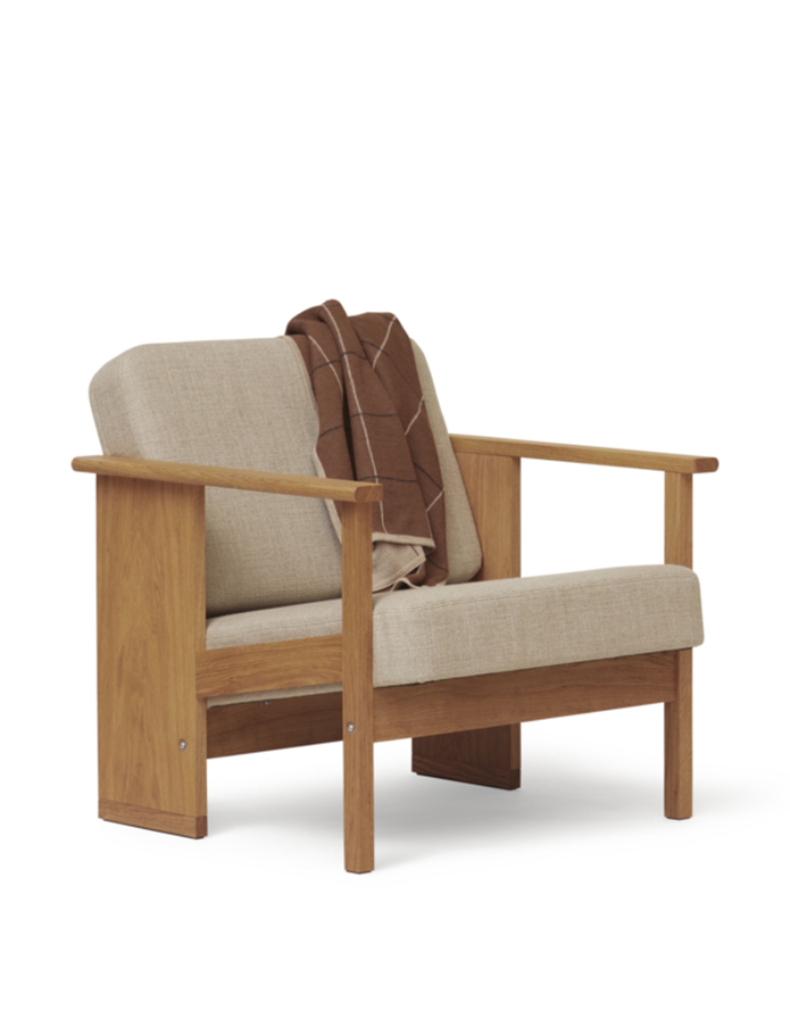 Form & Refine - Lounge chair - Block Lounge Chair - Oiled Oak