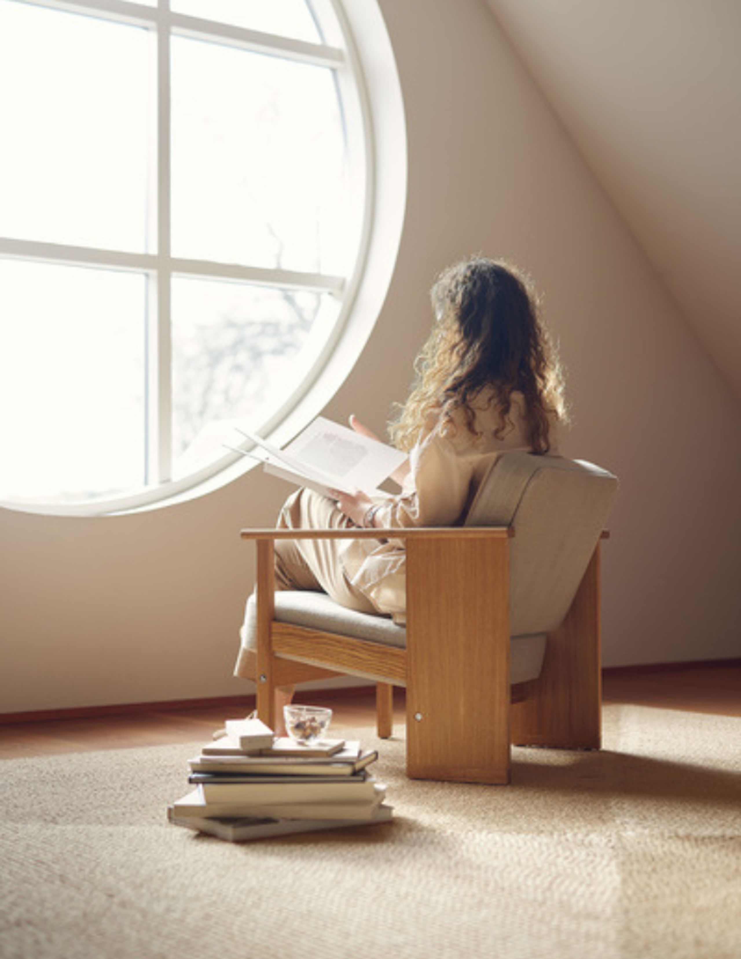 Form & Refine - Lounge chair - Block Lounge Chair - Oiled Oak