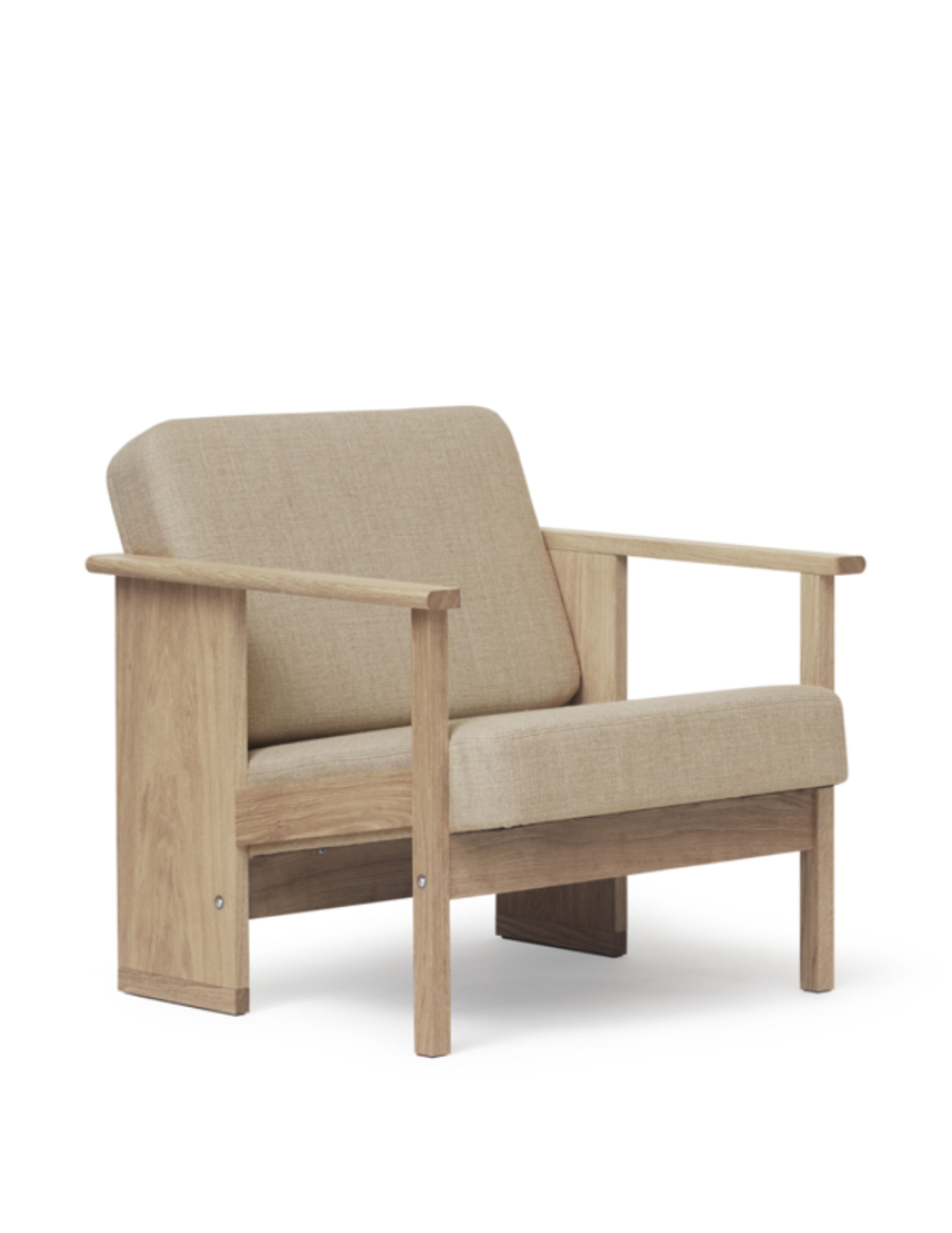 Form & Refine - Lounge chair - Block Lounge Chair - White Oiled Oak