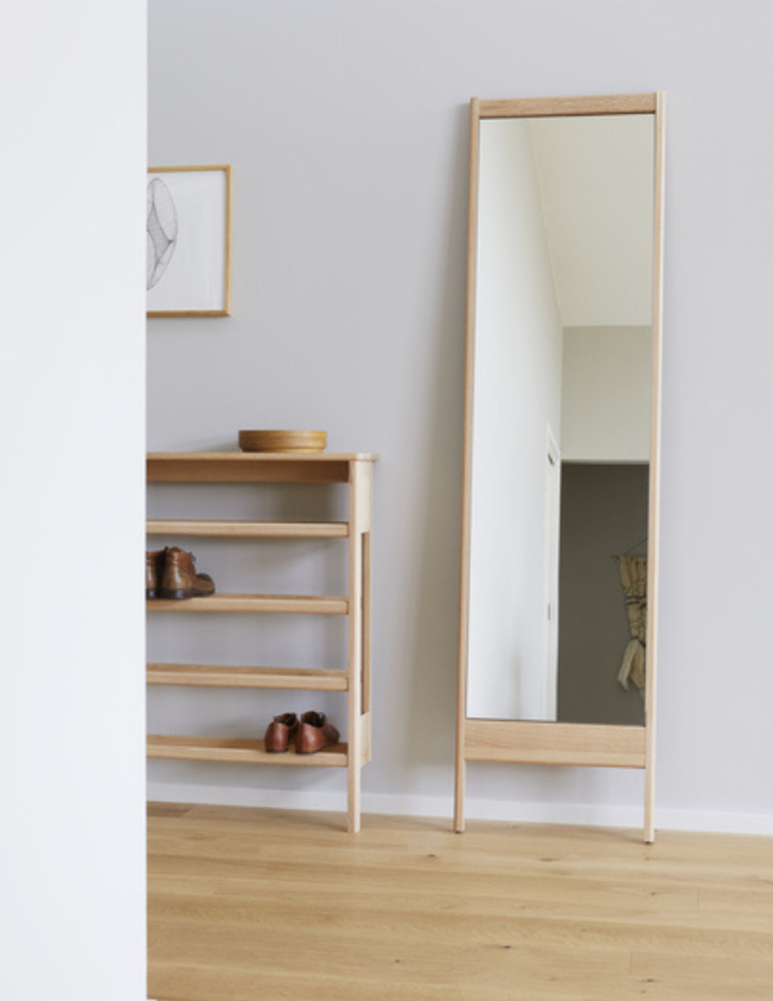 Form & Refine - Mirror - A line Mirror - White oiled oak