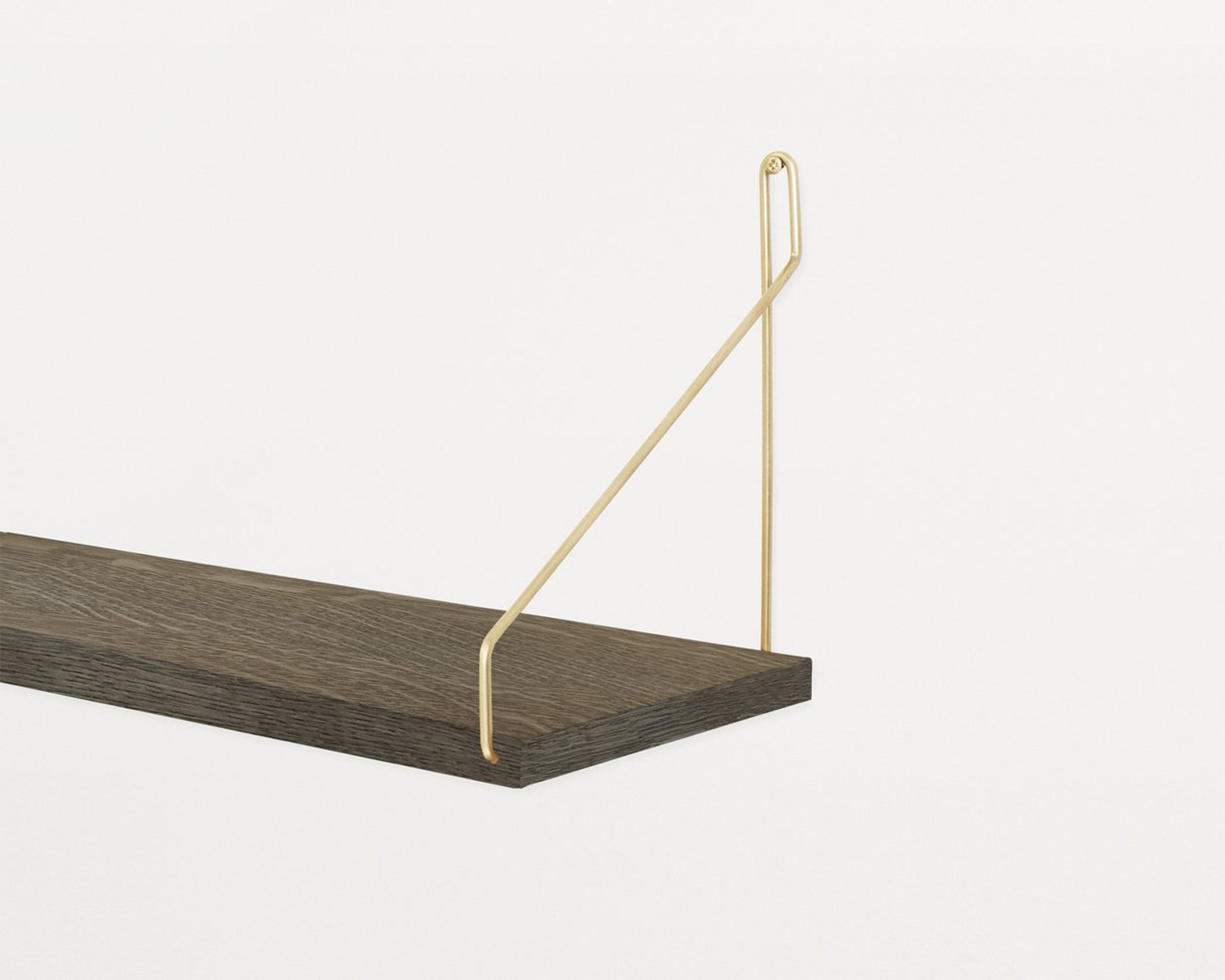 FRAMA - Hylde - Dark Stained Oak Shelf - 40 cm - Mørk/Messing