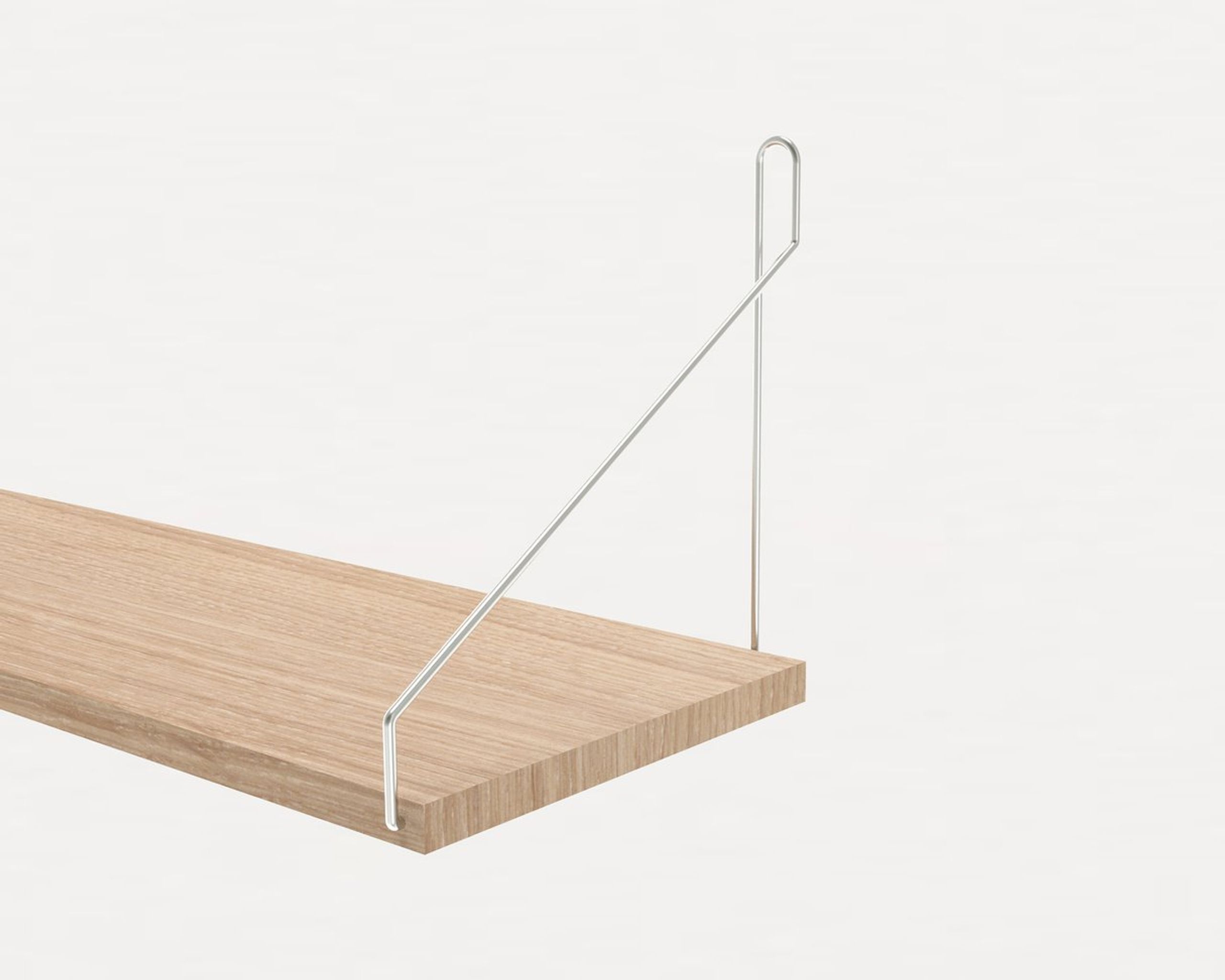 FRAMA - Hylde - White Oiled Oak Shelf - 80 cm - Hvid/Steel